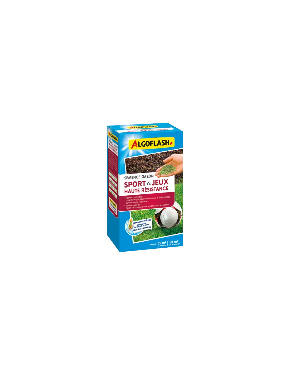 Algoflash. - Semences Gazon Sports Et Jeux Haute Résistance 800 G
