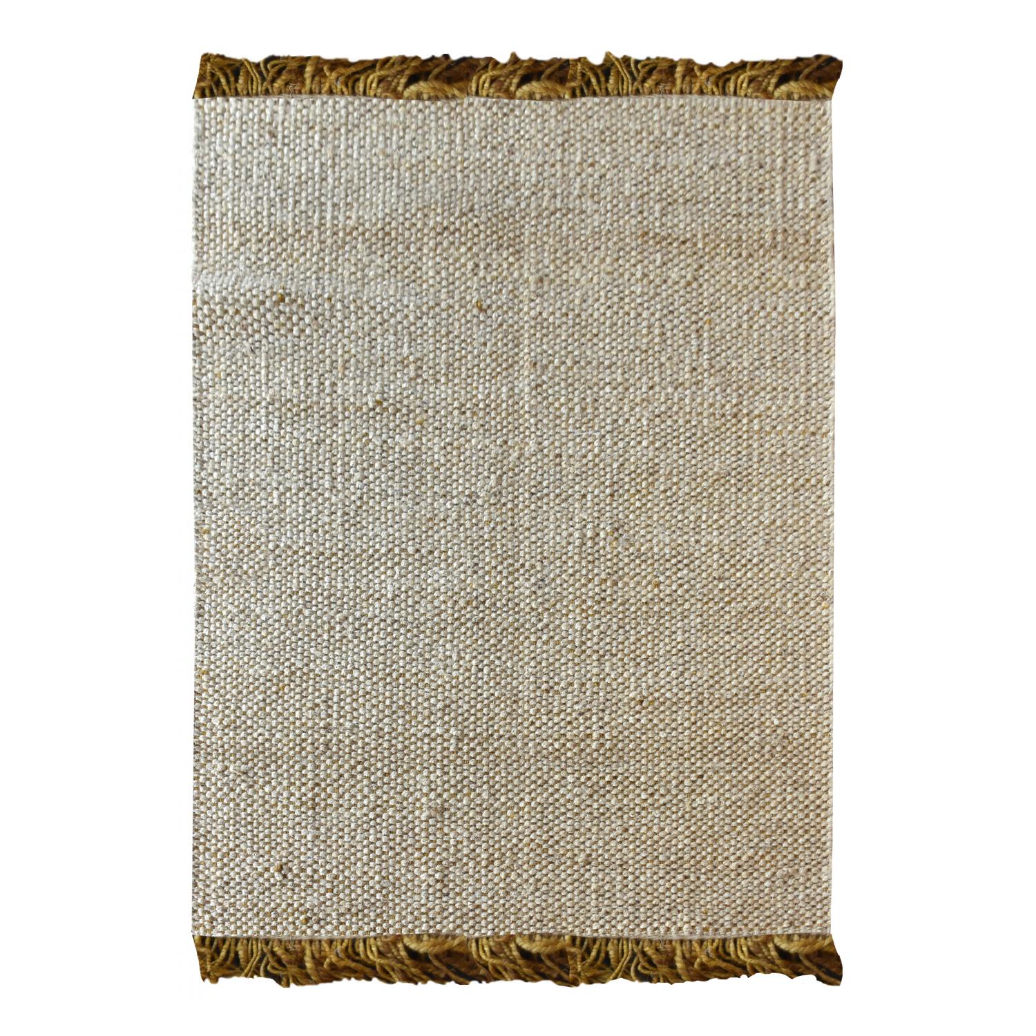 Vivaraise - Tapis Décoratif Rohns En Chanvre 100% - Or - 160 X 230 Cm