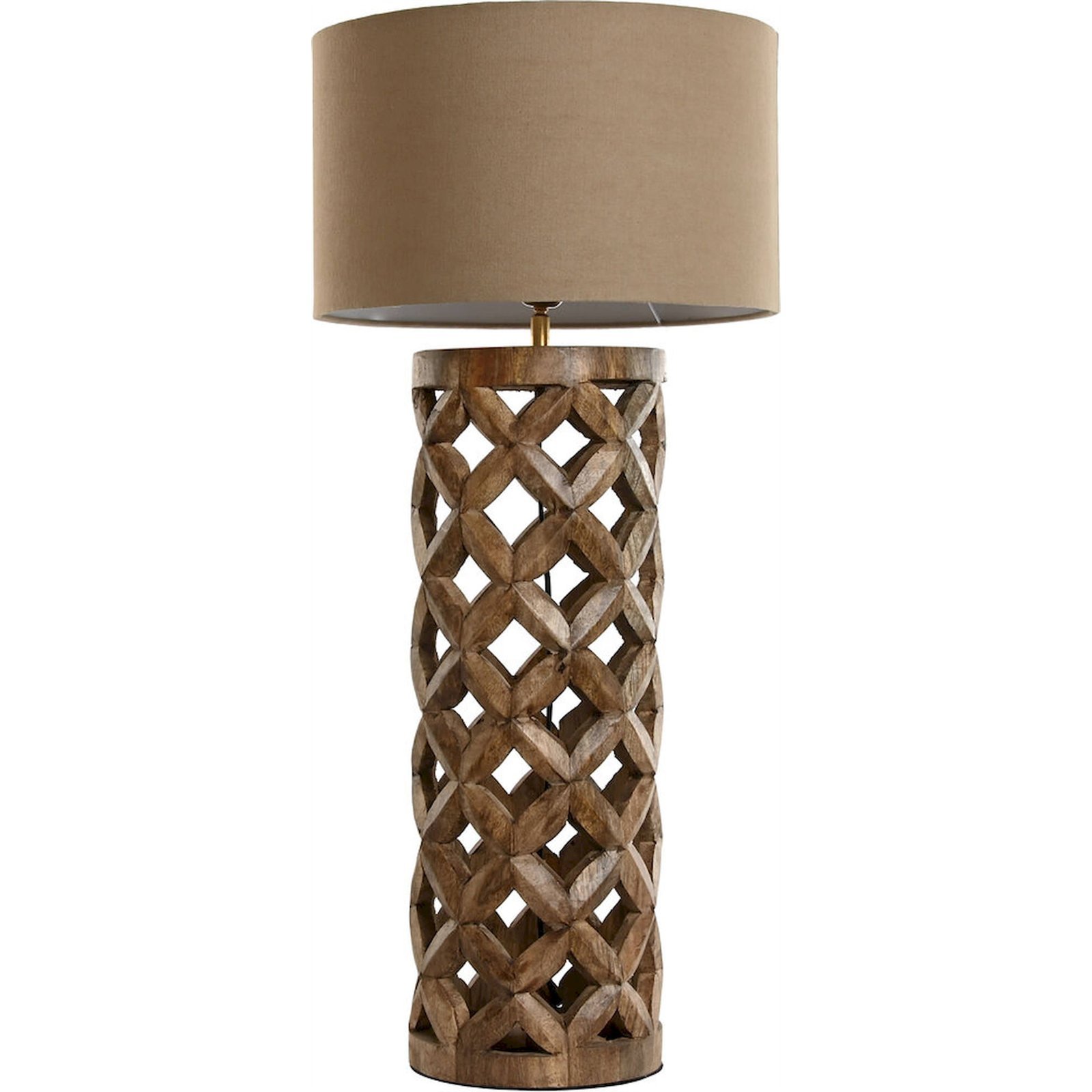 Lampe De Salon Élégante En Polyester Beige Naturel - Beige Naturel Sobre Et Élégant