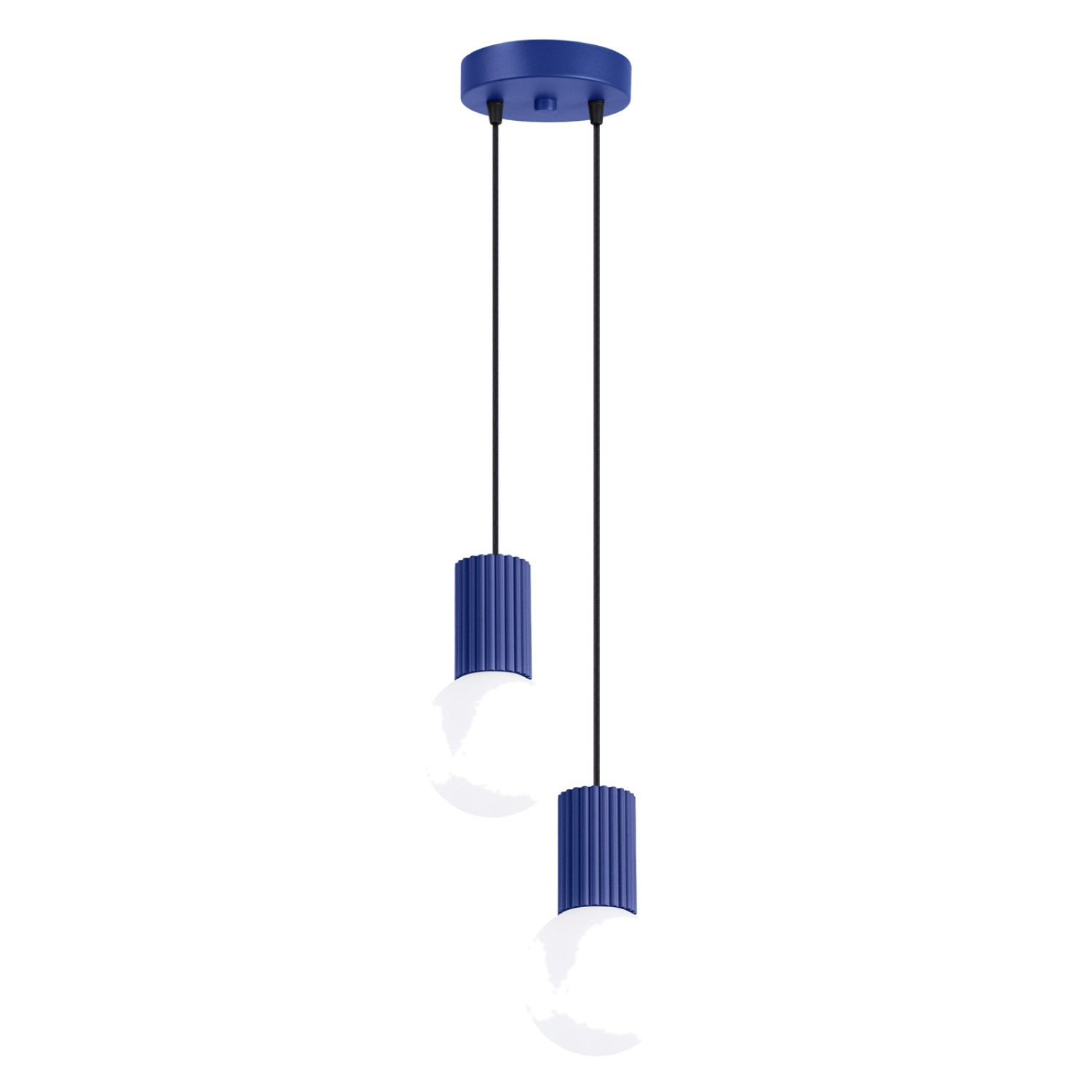 Suspensions Halo Aluminium/verre Outremer 2xg9 15cm Sollux