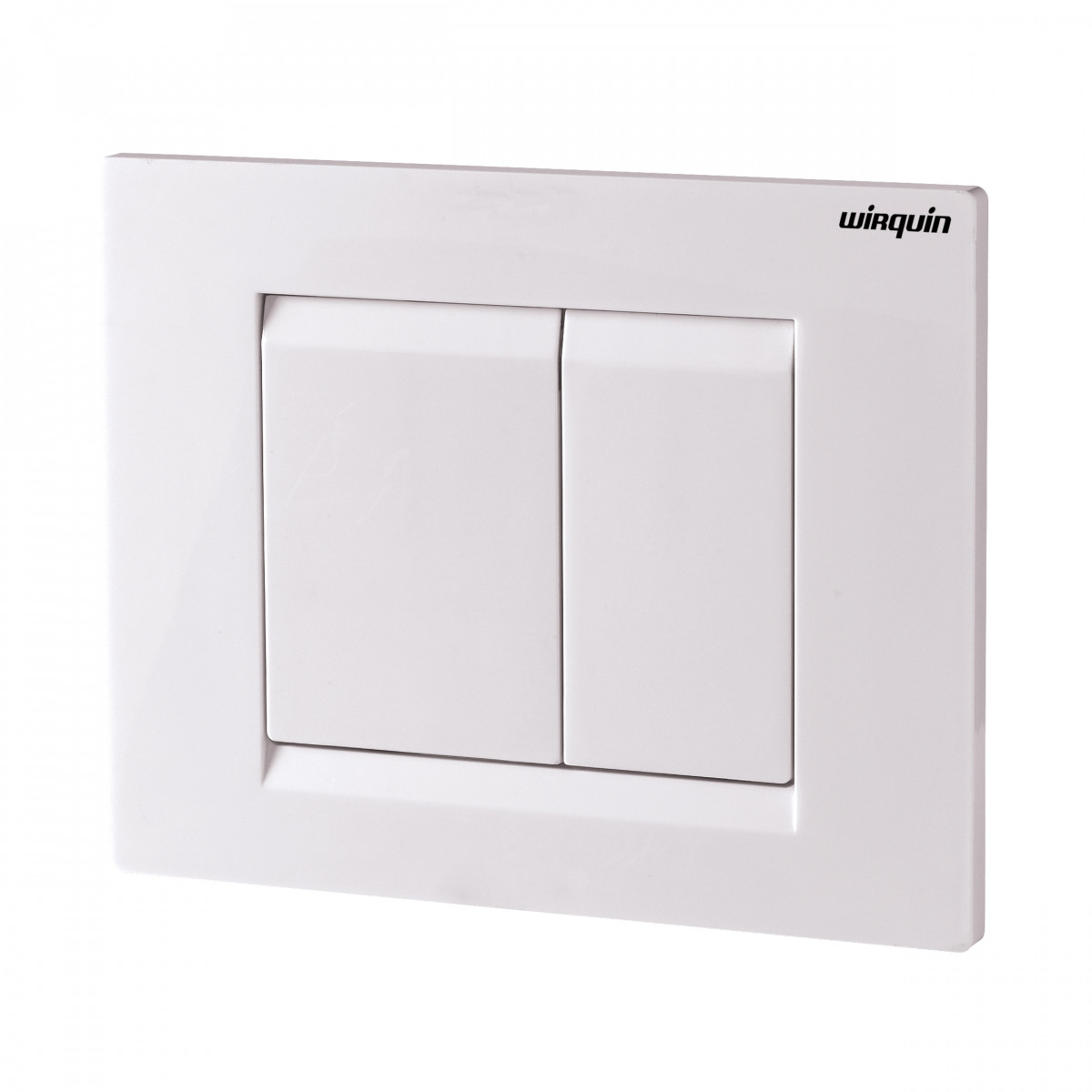 Wirquin - Plaque De Commande Murale Réservoir Wc Encastré Double Volume, Blanche