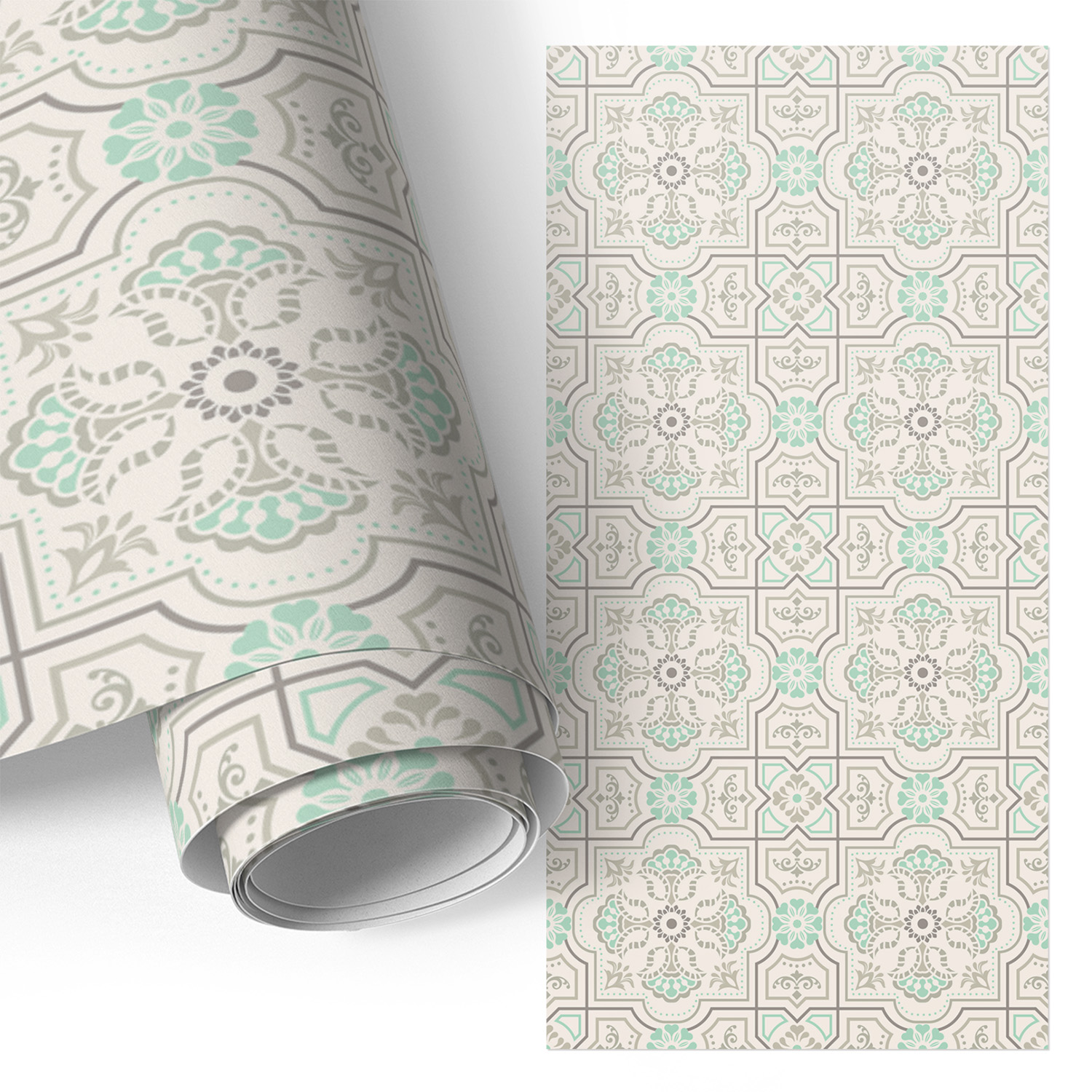 Film Adhesif Autocollant - Design Moderne - Imperméable - Pour Cuisine - Pour Plans De Travail Ornements Vintage 75x150 Cm