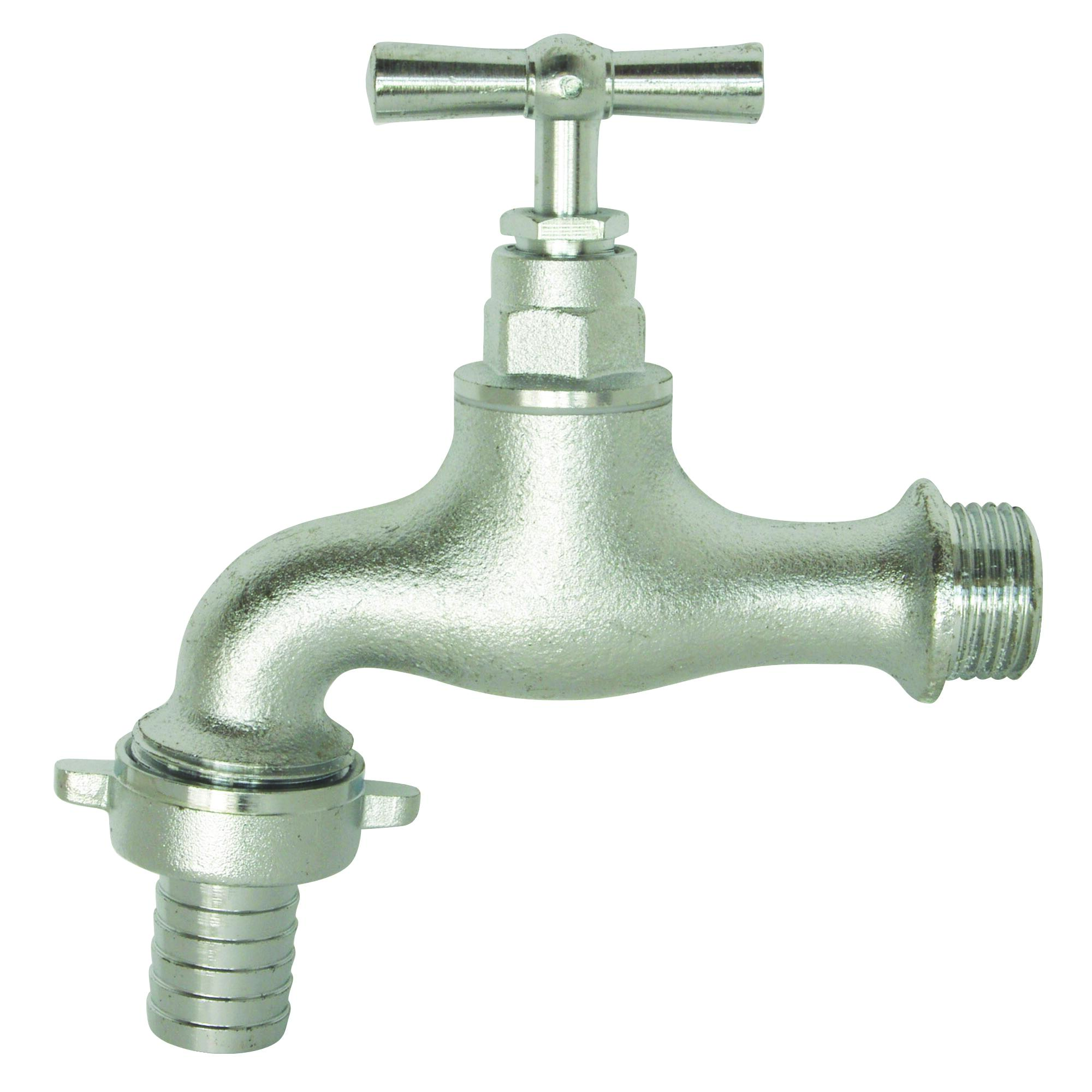Robinet De Puisage À Potence Chromé - Mâle 1/2" - Raccord Au Nez 3/4