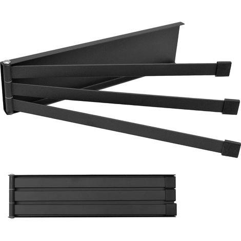 Porte-serviettes Sans Perçage - Pivotant À 180° - En Acier Inoxydable - Avec 3 Barres Pivotantes - Fixation Murale - Pour Salle De Bain Et Cuisine