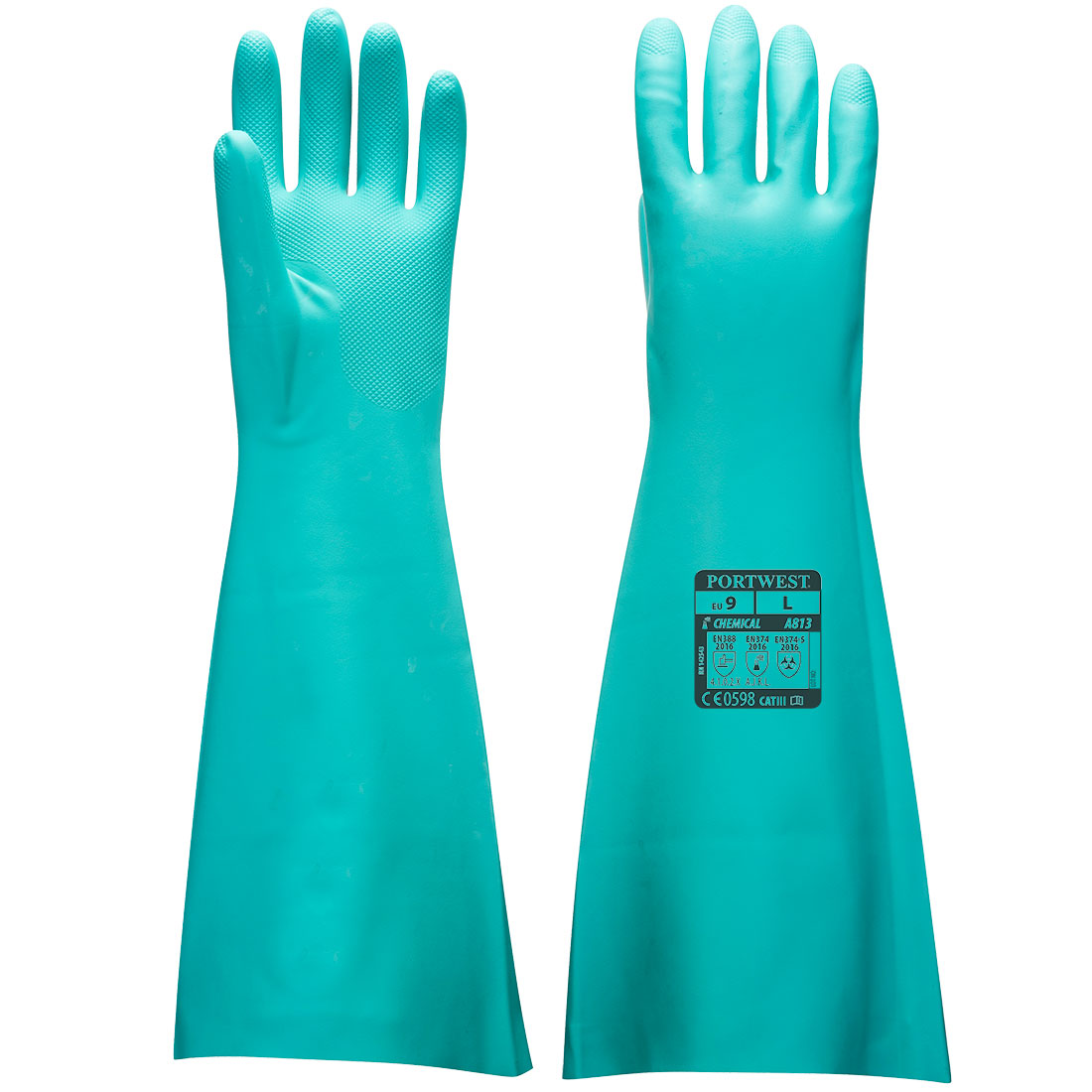 Gant Nitrile Extra-long Couleur: Vert Taille L - Portwest