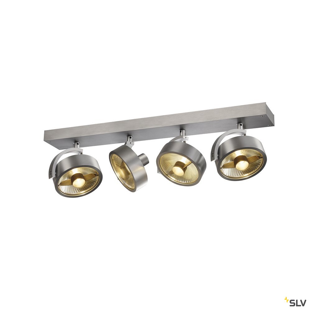 Plafonnier Applique Kalu Intérieur Quad. Alu Brossé Gu10/qpar111 4x75w Max - Slv - 1002025