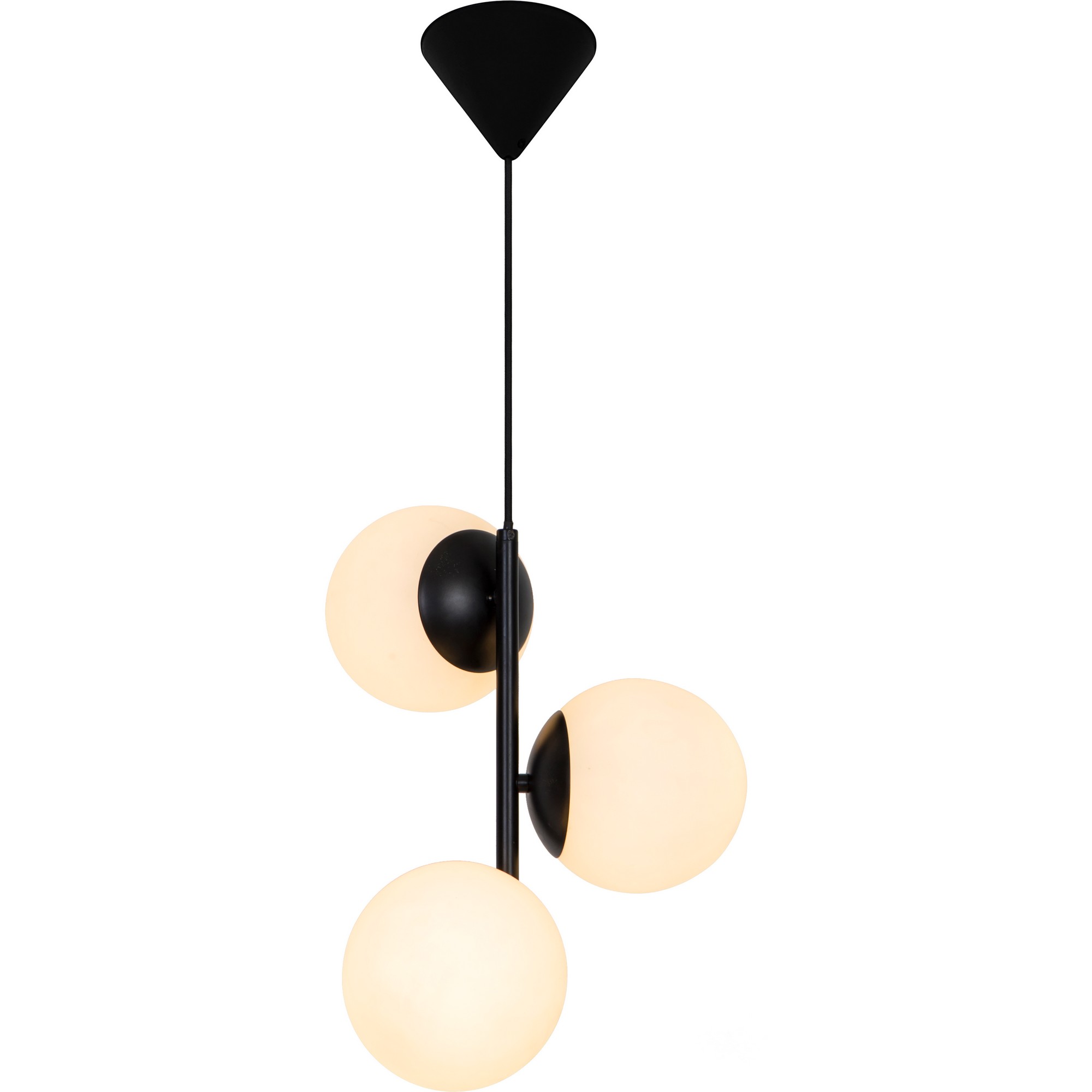 Suspension Lilly 3-spot Métal Noir, H.36.5 - Ip20 - E14 / Nordlux Intérieur