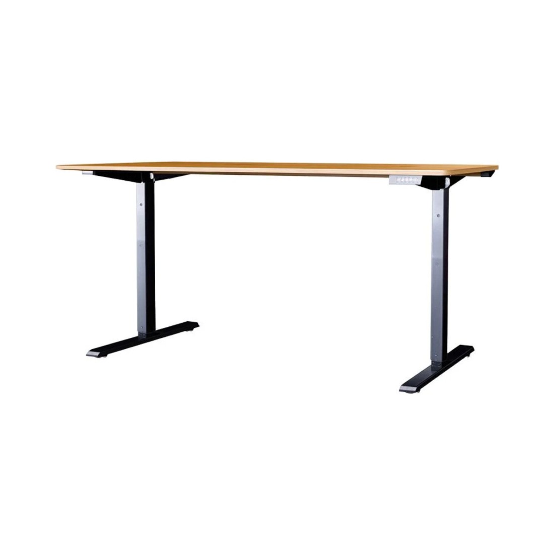 Bureau Électrique Zentor 140 Cm Effet Chêne Réglable En Hauteur - Style Industriel