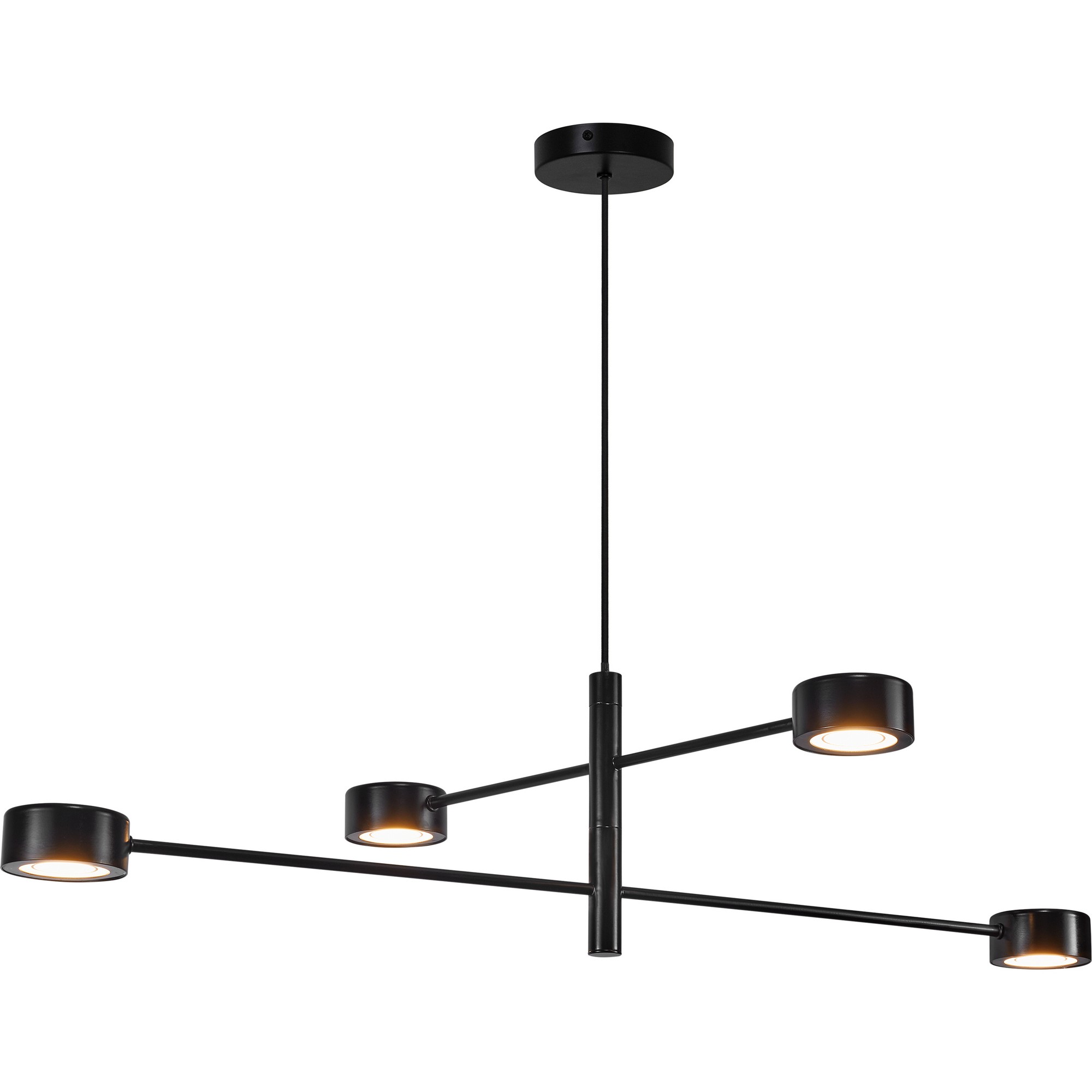 Suspension Clyde 4-spot Métal Noir, H. 224 - Ip20 - Ledmodule / Nordlux Intérieur