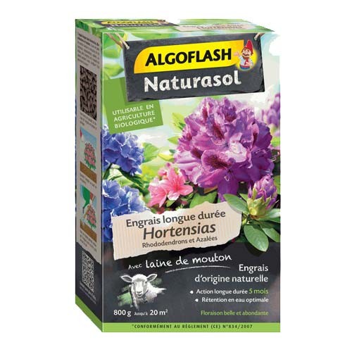 Engrais Naturel Hortensia Algoflash Naturasol 800 G