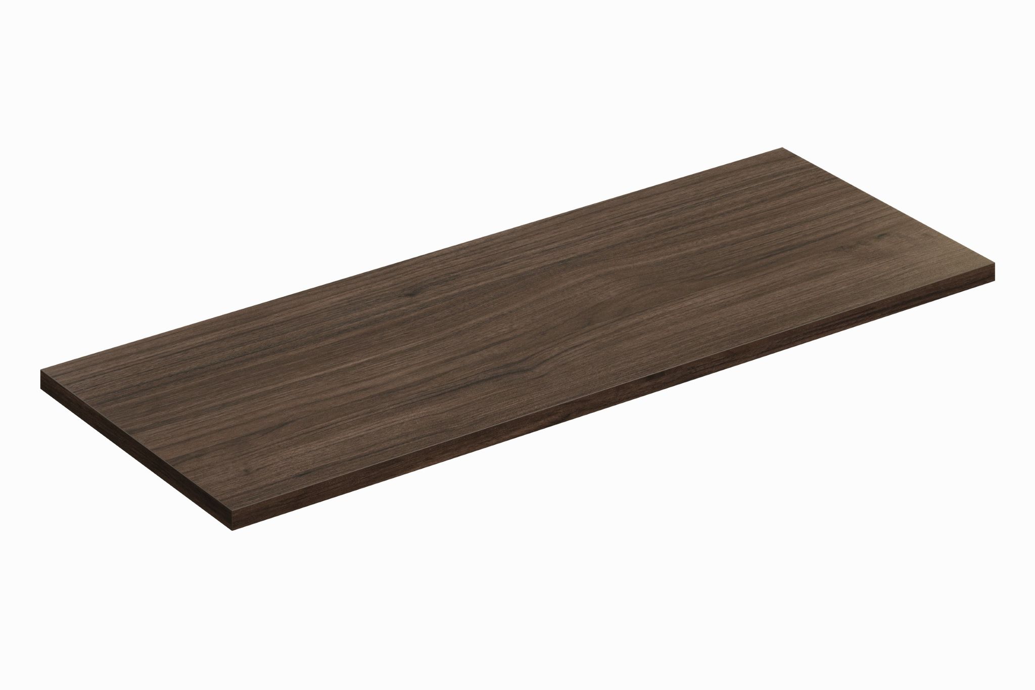 Plan De Travail Pour Meuble De Salle De Bain Terra Villa Coloris Noyer Foncé 120 Cm