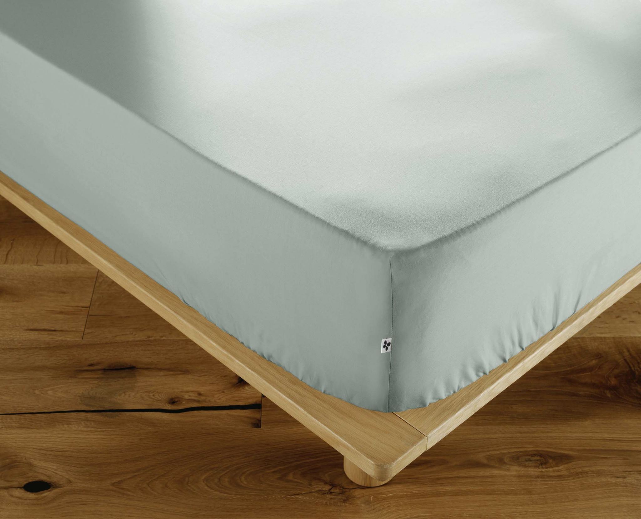 Drap-housse 140 X 190 Cm Percale De Coton 120 Fils Unie Perrine - Céladon