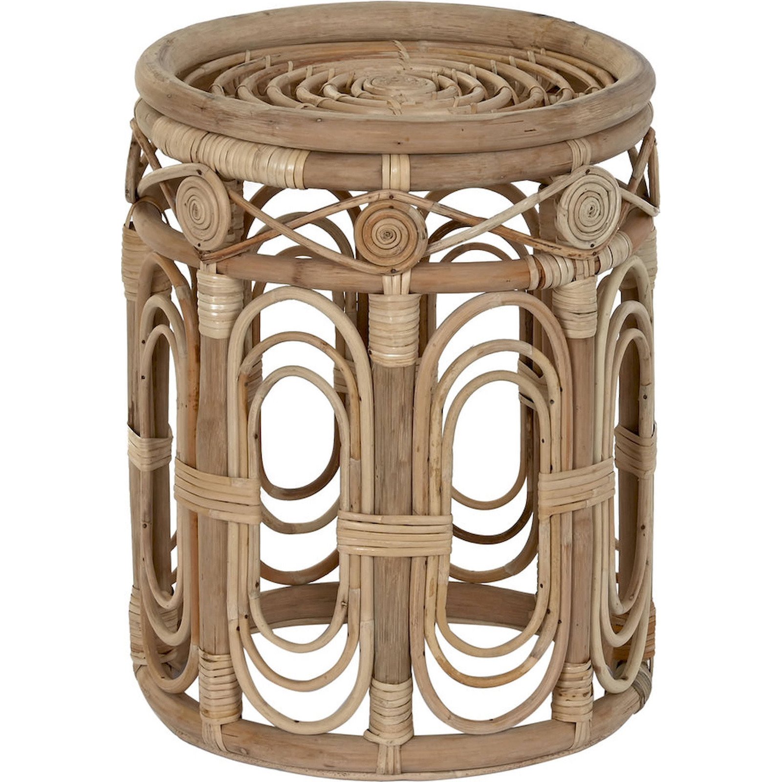 Table D'Appoint Élégance Naturelle En Rotin - Beige Naturel