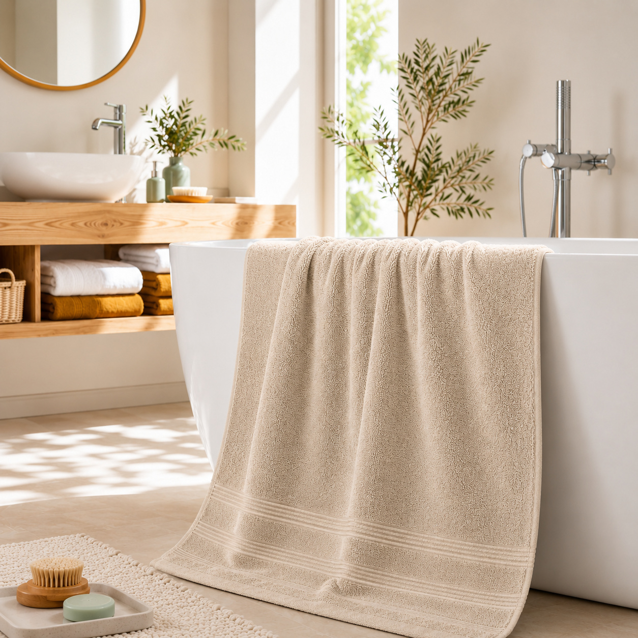 Drap De Douche Spa 70 X 140 Cm 100% Coton 400 Gr/m² - Maïs
