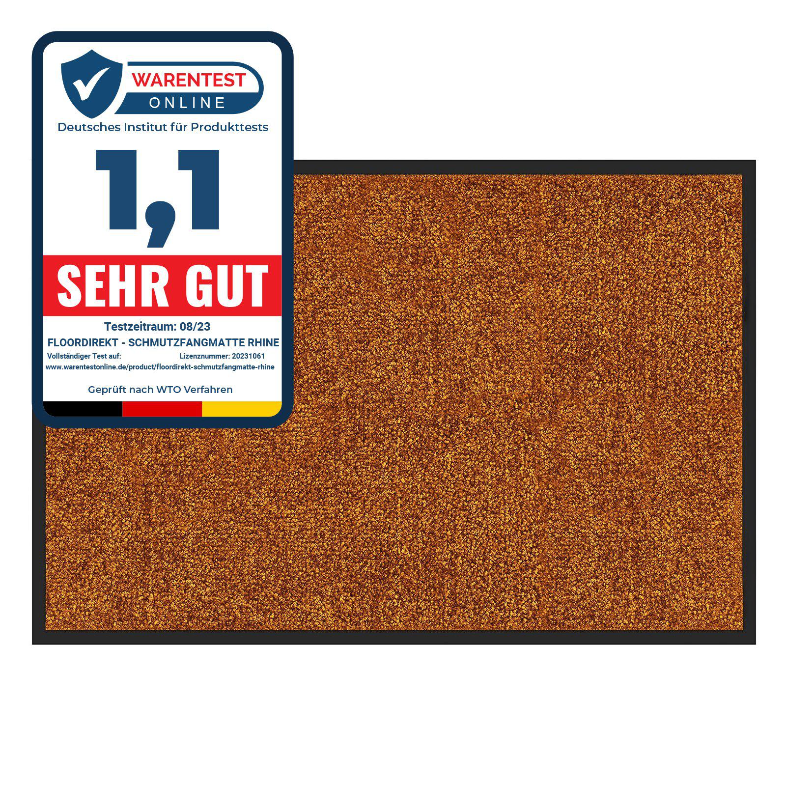 Karat - Tapis De Porte Paillasson D'Entrée Rhine Marron 90 X 120 Cm