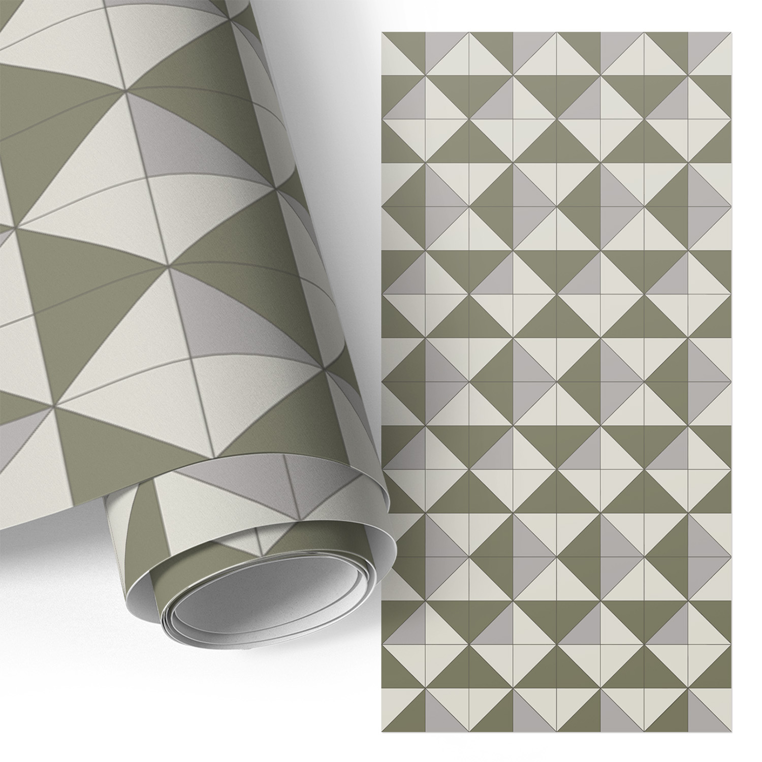 Film Auto-adhésif - Adhésif Décoratif - Imperméable - Pour Meubles - Pour Armoires Mosaïque Triangulaire 50x100 Cm