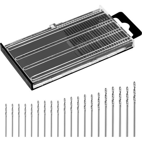 20 Mini Forets Hélicoïdaux Hss, 0,3-1,6 Mm, Micro-forets Pour Le Bricolage, Le Bois, La Résine, La Fabrication De Bijoux, Le Plastique, L'Argile Et Les Porte-clés.