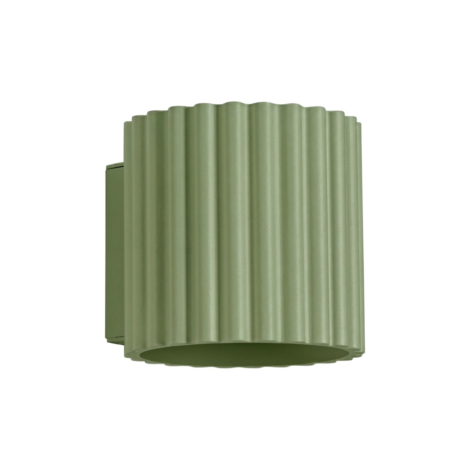 Applique Murale Moderne Nervurée Sauge, Éclairage Haut Et Bas, 1xg9 8w Aura Sollux Lighting