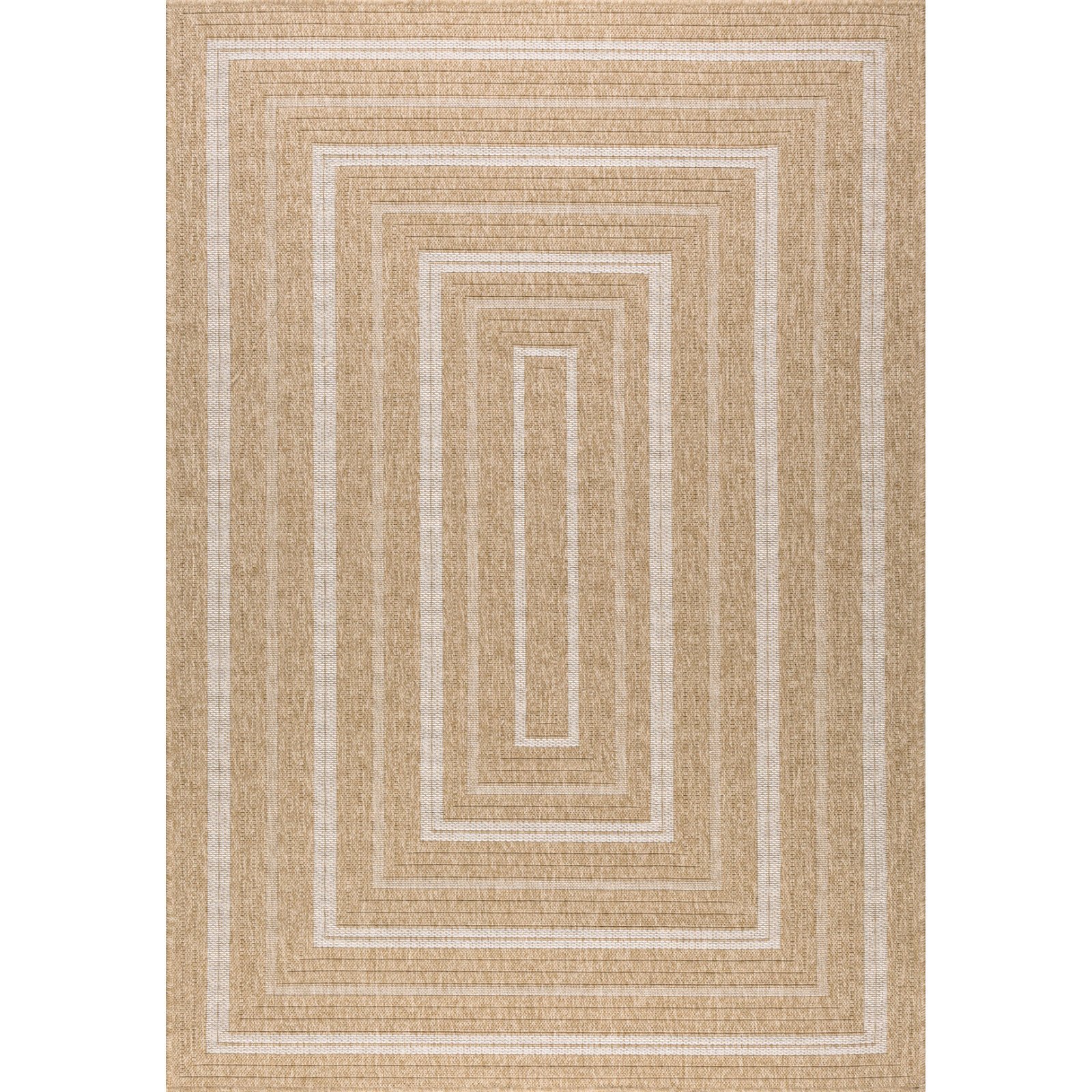 Tapis Tissé Extérieur Intérieur Nature Jute - Rond Ø 80 Cm