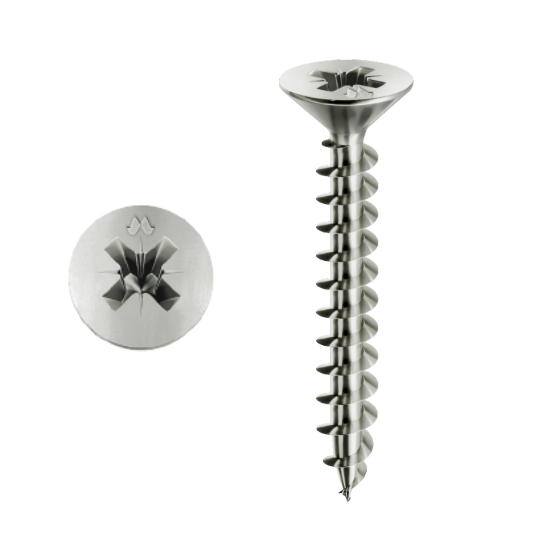 Vis Mustad Panelvit Tête Cylindrique Pozidriv - Filetage Total - Zingué Blanc - Ø3x10mm - Boite De 500 - Pvaczp300100c8c