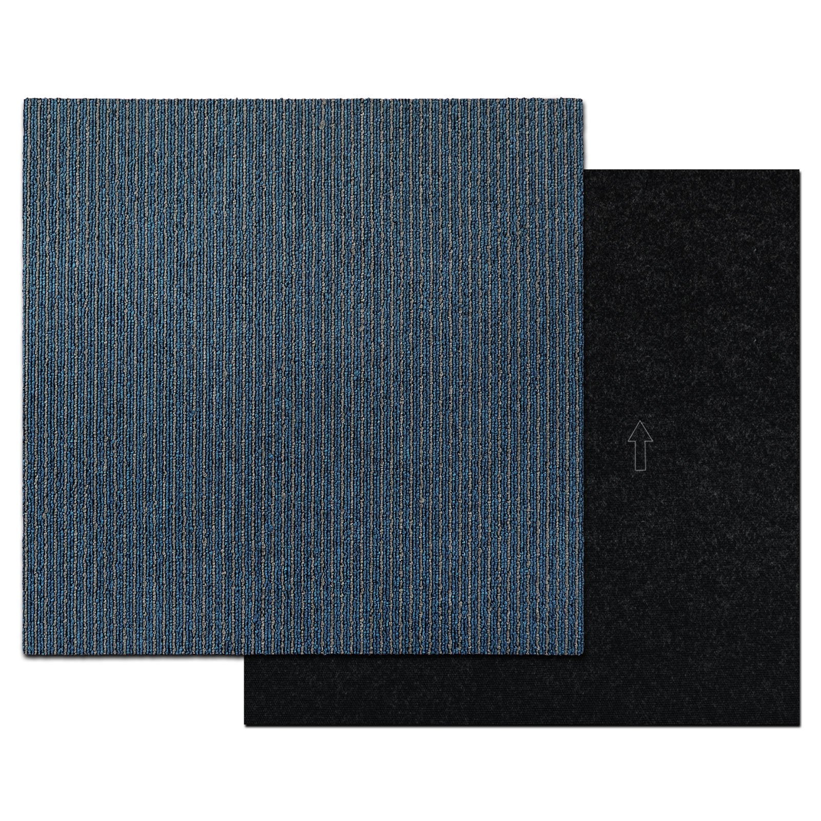 Karat - Dalles De Moquette Antistatiques Et Absorbant Les Sons Bohemia Bleu 50 X 50 Cm