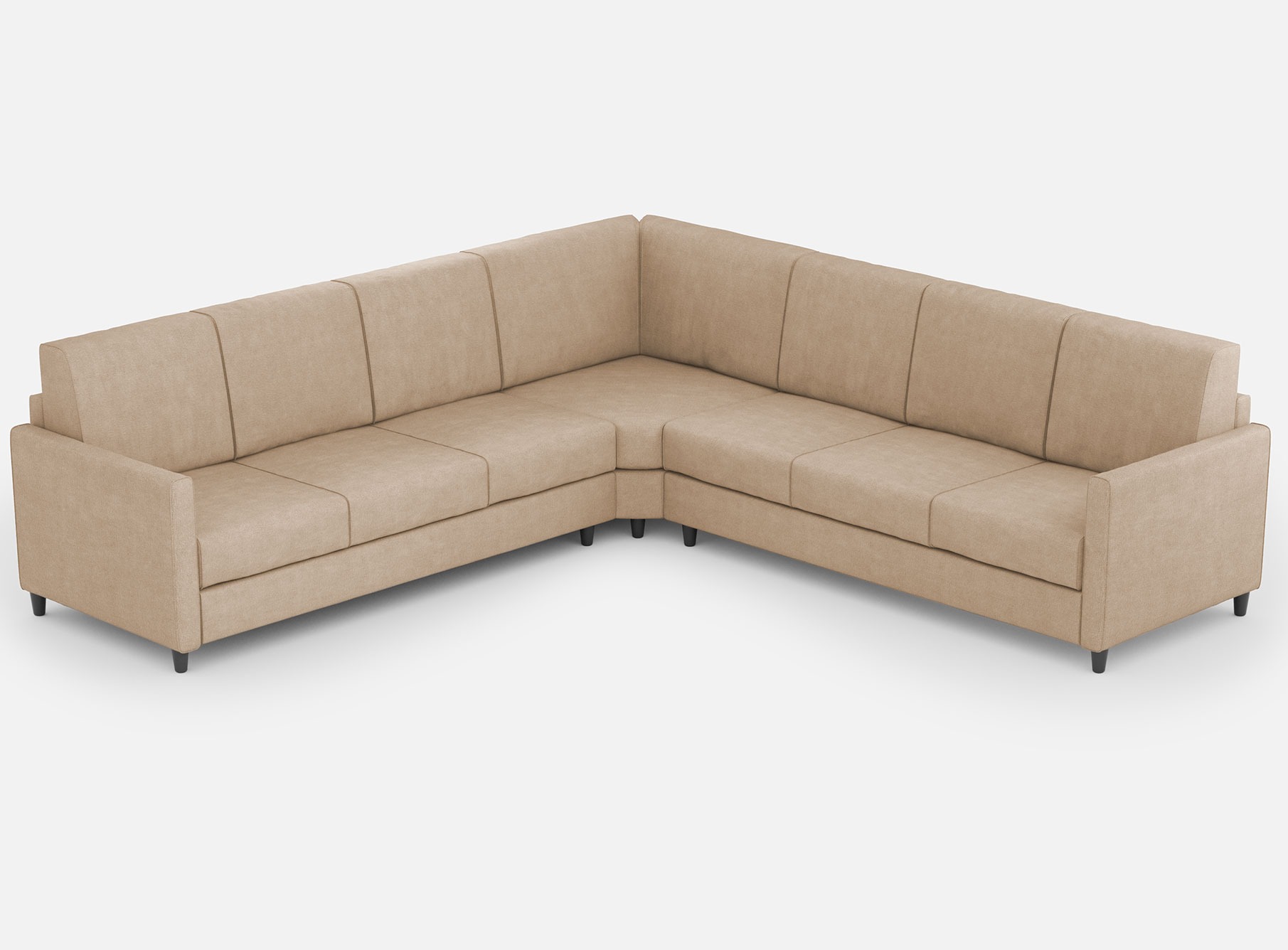 Canapé D'Angle Moderne Italien Tissu Beige Korane - 5 Tailles 281x281 Cm-taille 281x281 Cm