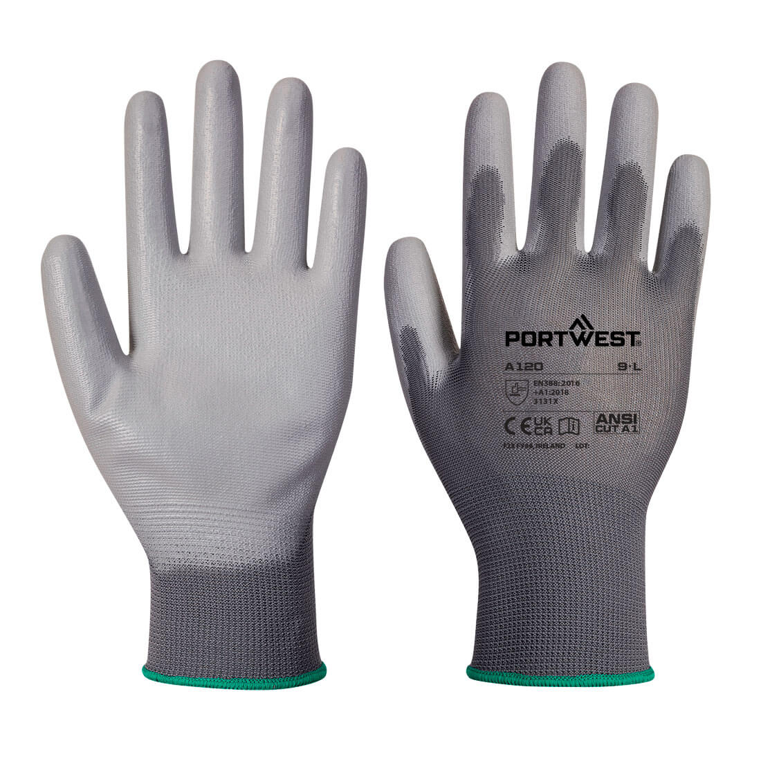 Gant Enduit Pu Couleur: Gris Taille L - Portwest