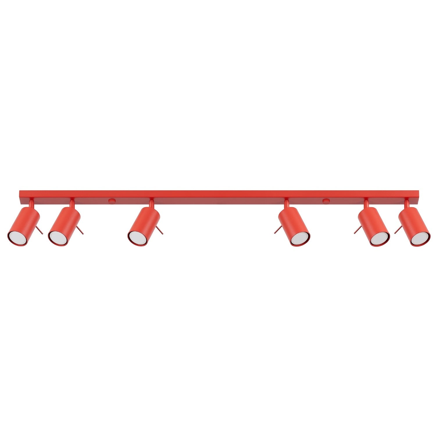 Plafonnier Moderne Rouge 118 Cm 6 Spots Gu10 10w Ring Sollux Lighting