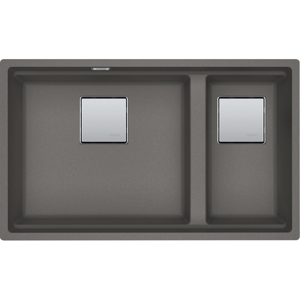 Franke - Cuve Kubus 2.0 Fragranit Kng 120 - Stone - Bonde Automatique - 760 X 460 X 200/200 Mm