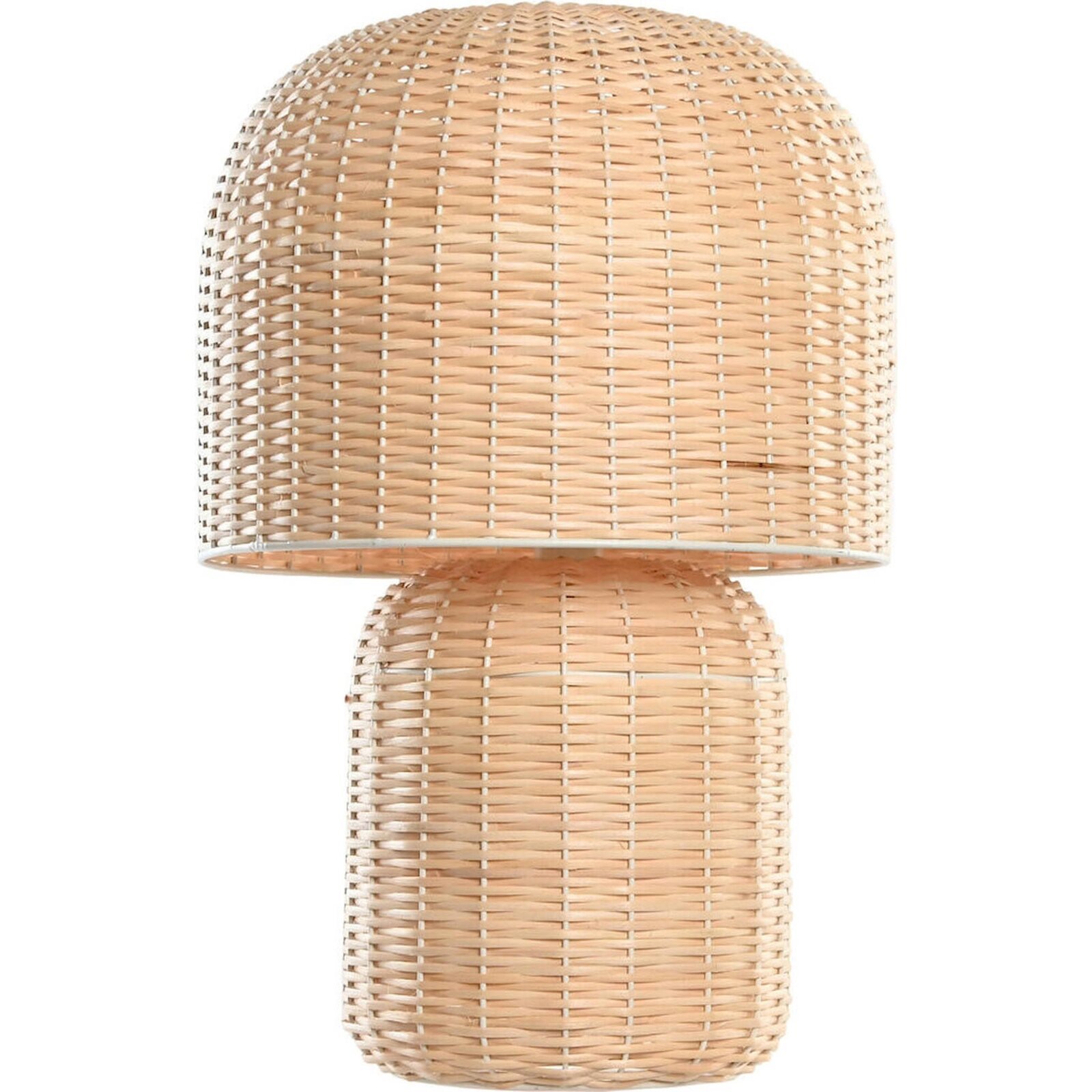 Lampe De Table Raphia Style Tropical Beige Ambiance Naturelle - Beige Naturel Tressé