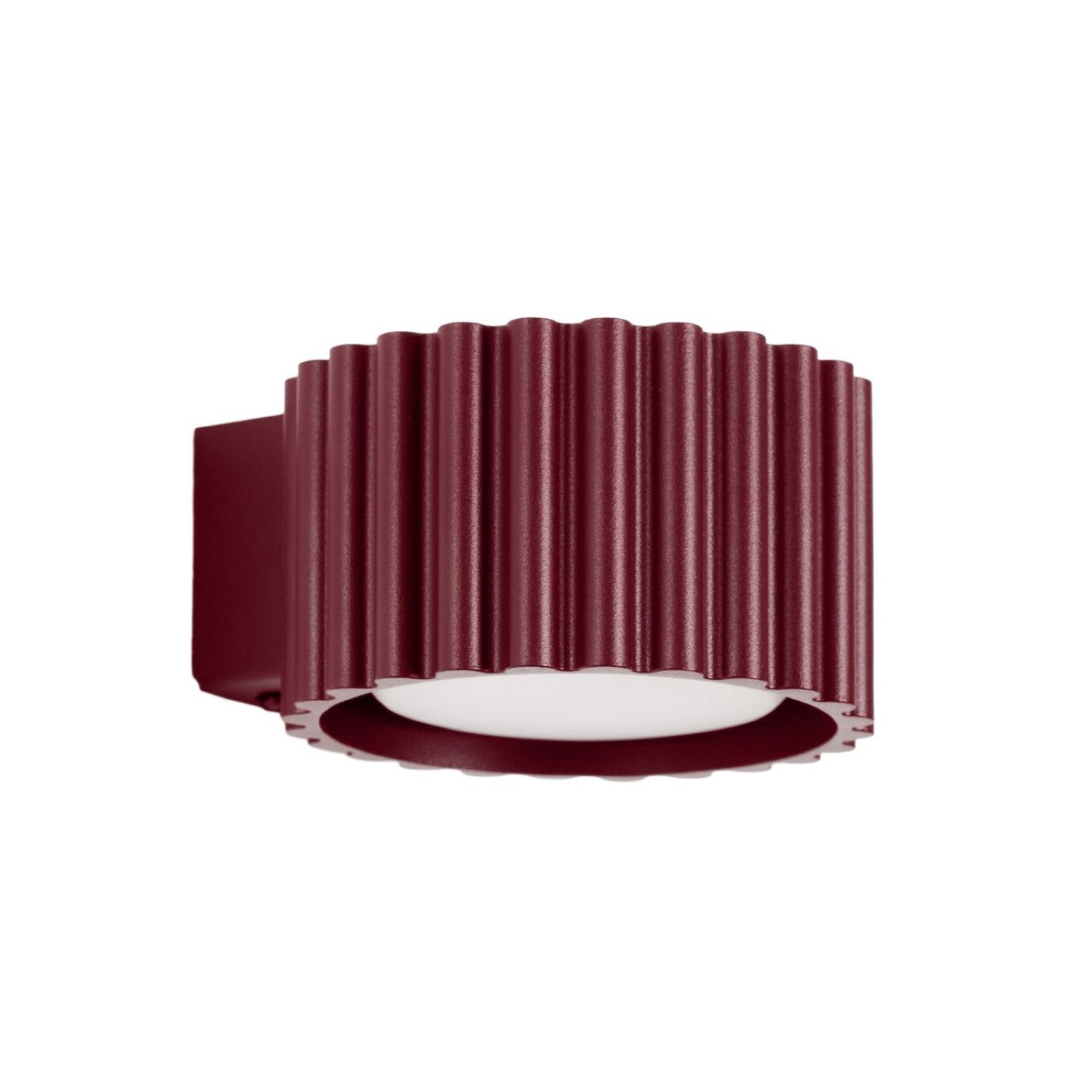 Applique Murale Moderne Ronde Striée Bordeaux 1xgx53 10w Aura Sollux Lighting