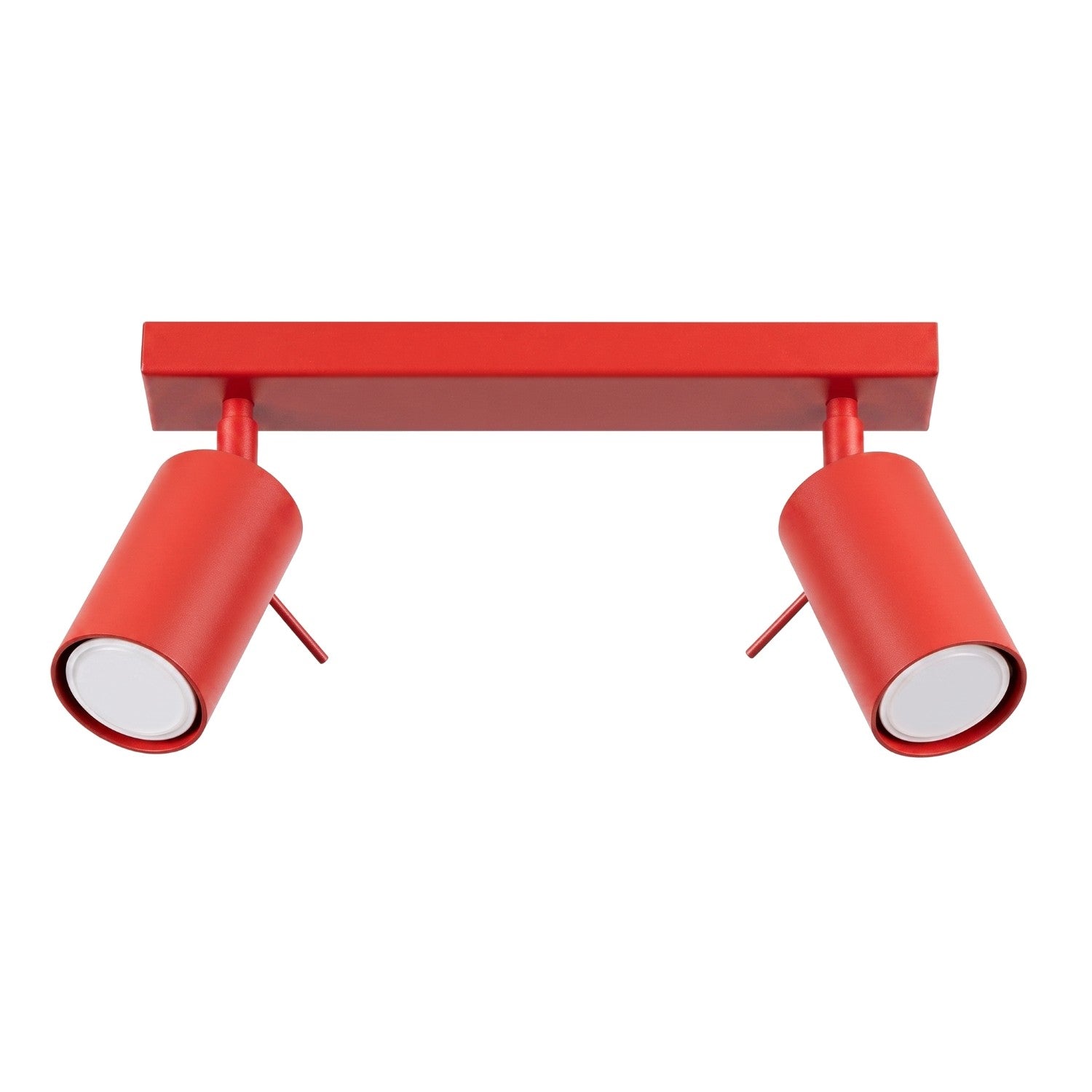 Plafonnier Moderne 2 Spots Gu10 10w Rouge 30 Cm Ring Sollux Lighting