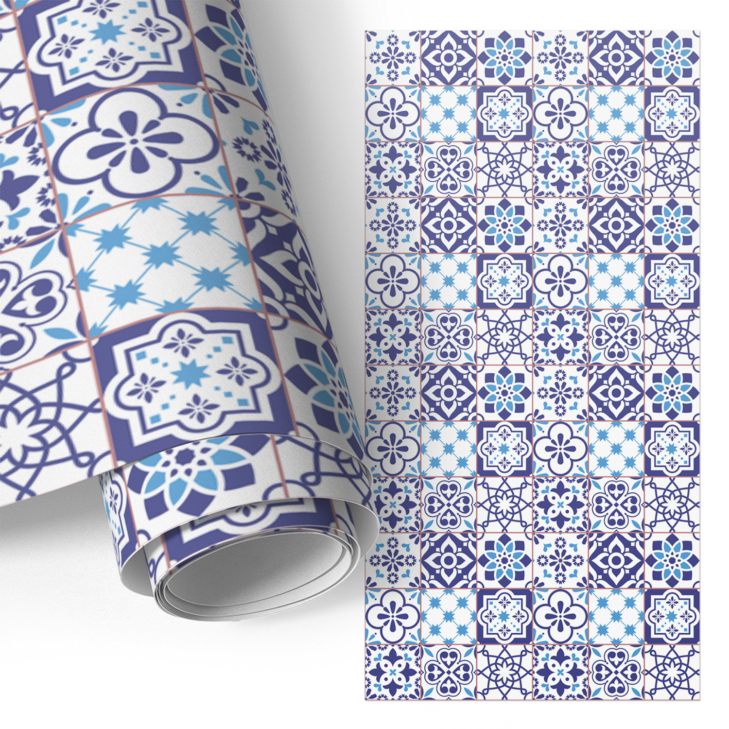 Film Adhesif Autocollant - Design Moderne - Imperméable - Pour Meubles - Pour Plans De Travail Carreaux En Mosaïque 50x100 Cm