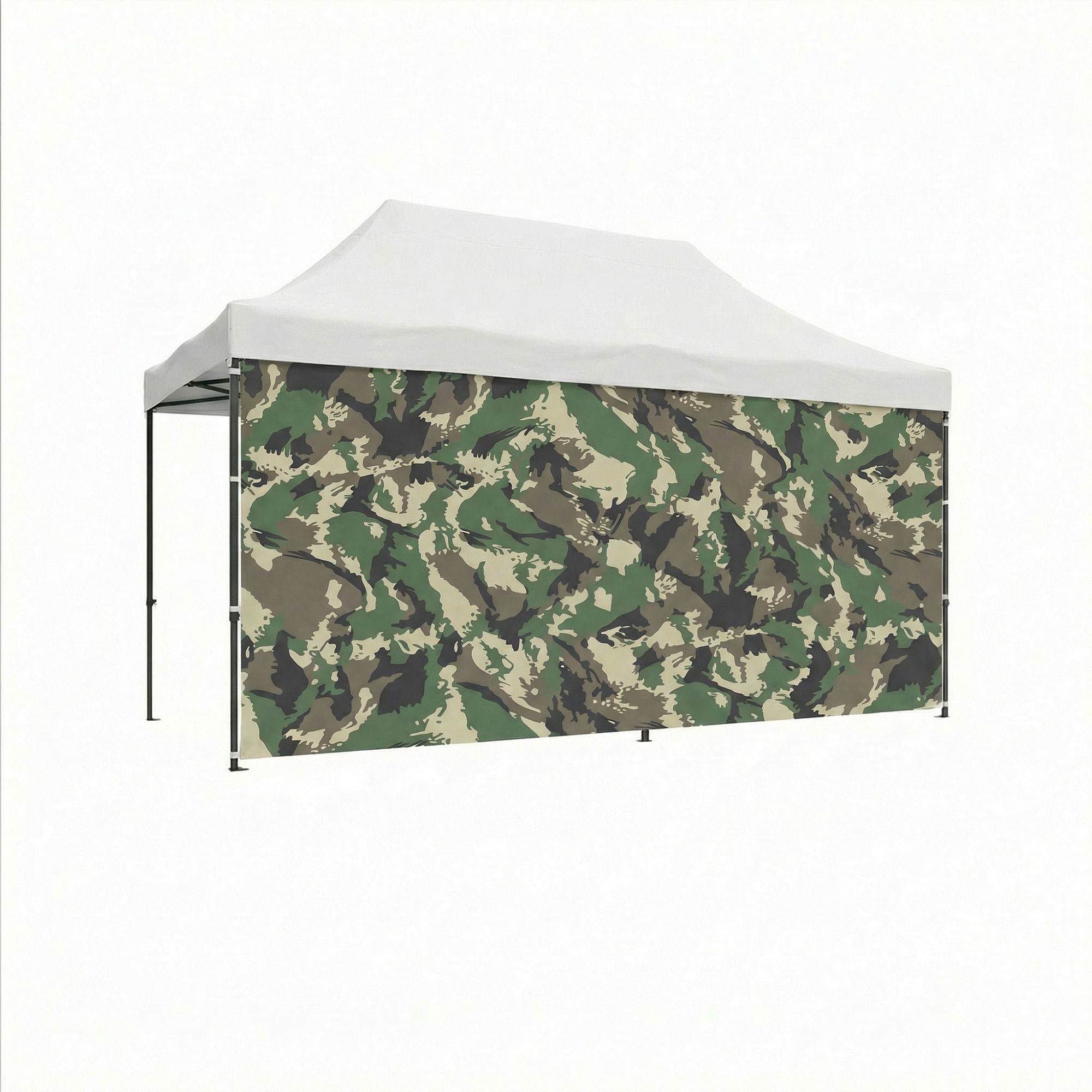 Toile Latérale 450x200h Cm Pour Gazebo De Jardin Camouflage