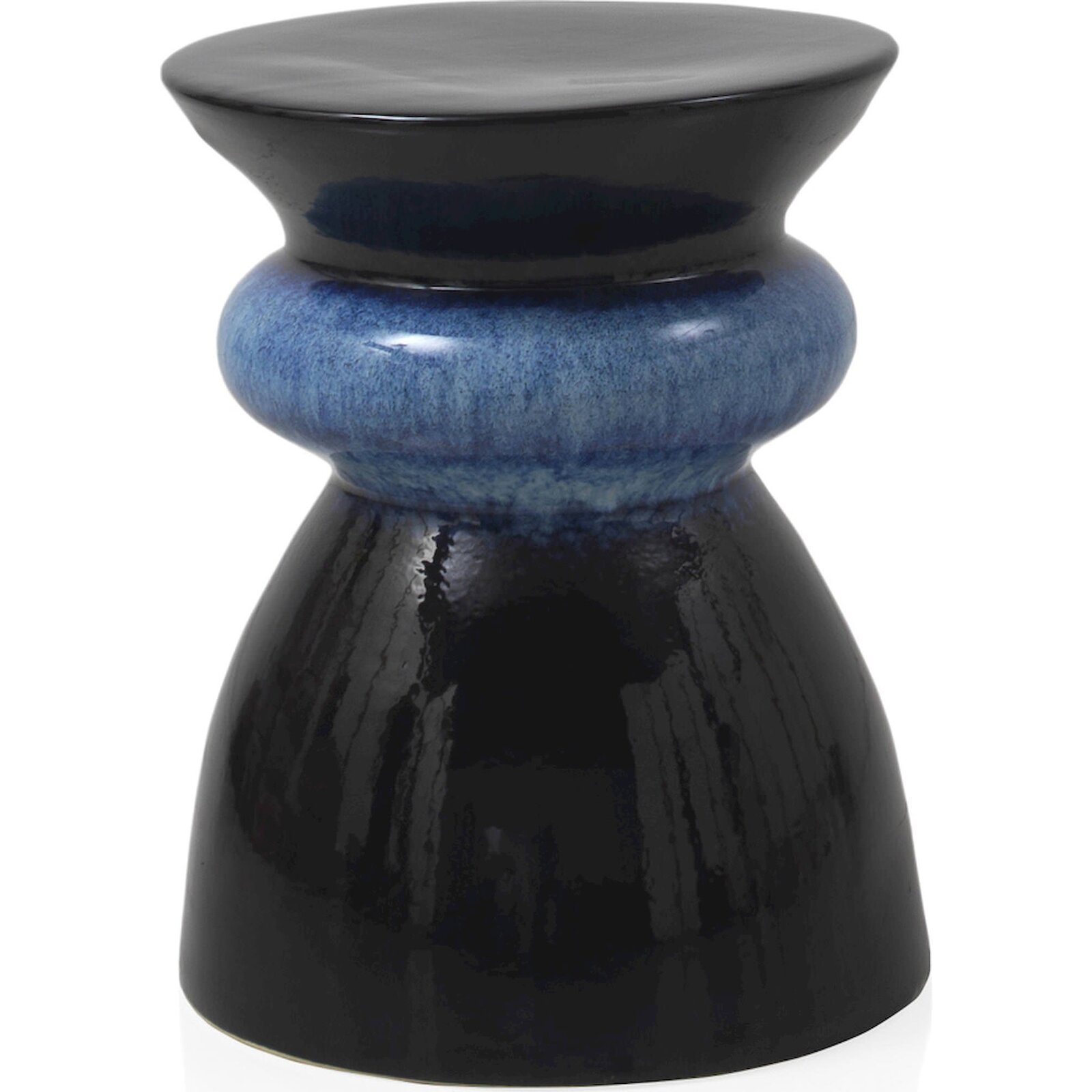 Tabouret Céramique Bleu Marine Brillant Élégant Et Polyvalent - Bleu Marine Brillant