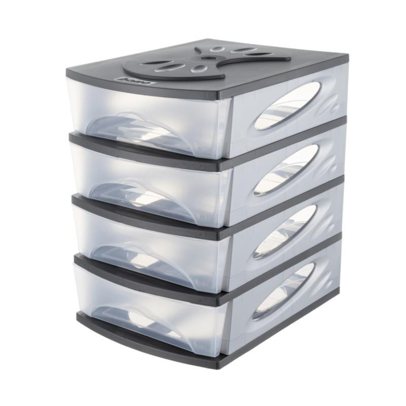 Tour De Rangement - Medya - 26 X 35 X 39 Cm - Antharcite - Livraison Gratuite