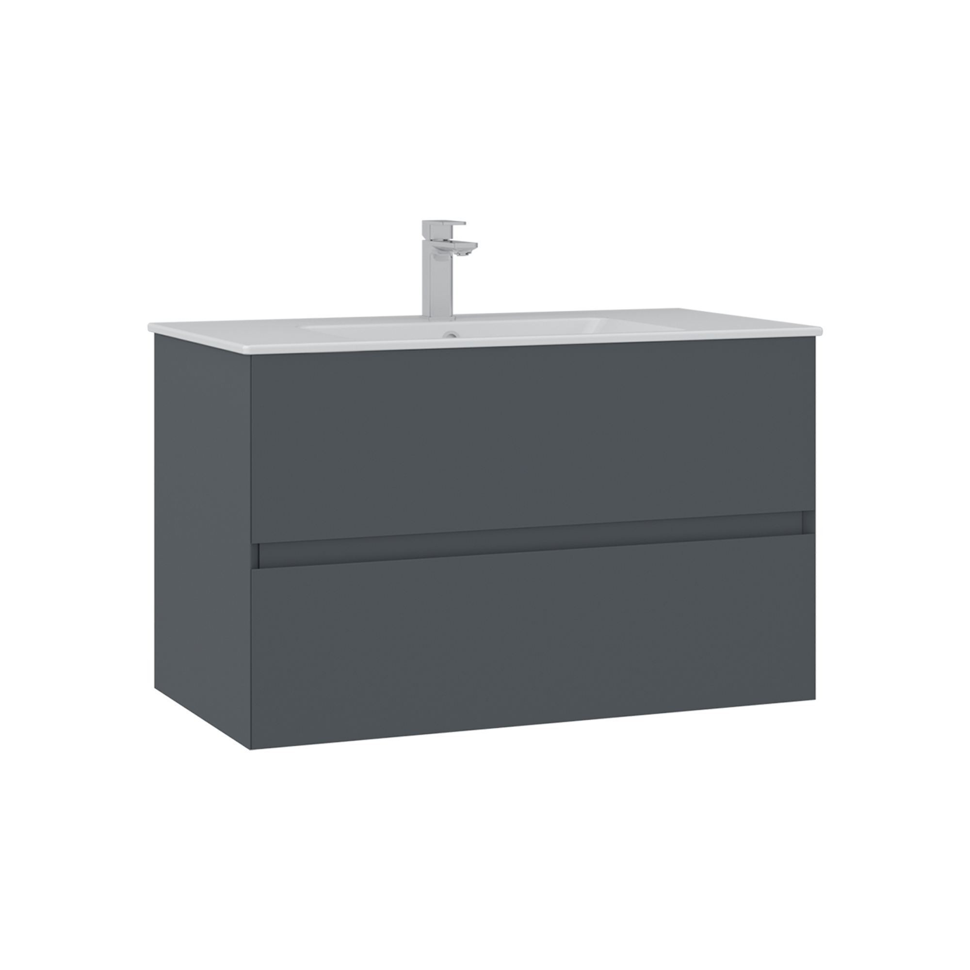 Meuble Vasque "nest 91 V2" - 91 X 51 X 55 Cm - Matte Anthracite