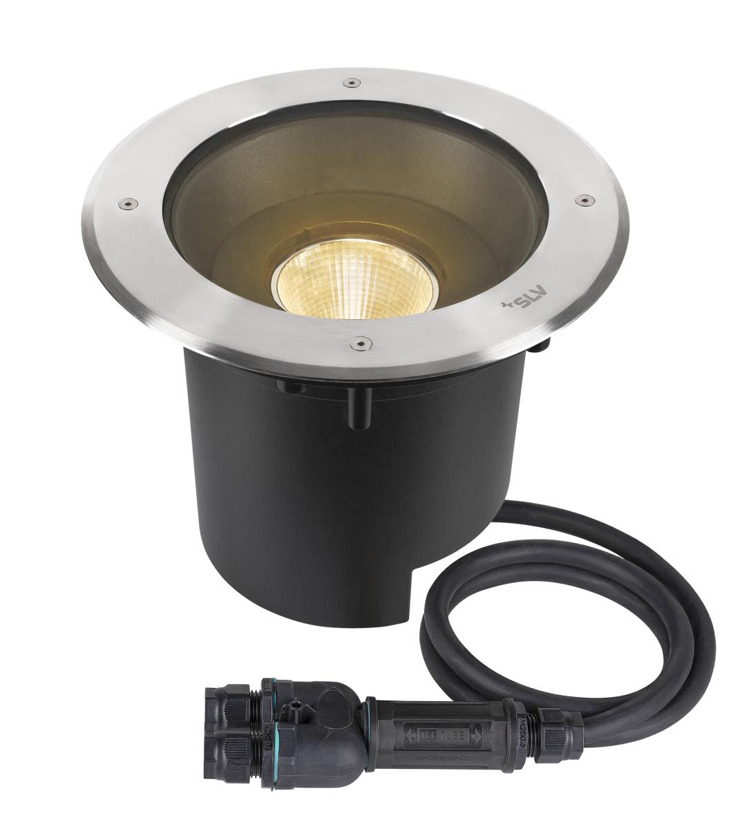Encastré De Sol Rond Dasar 2.0 Xl 24° 3000k Alimentation Dali Acier Inoxydable - Slv - 1007241