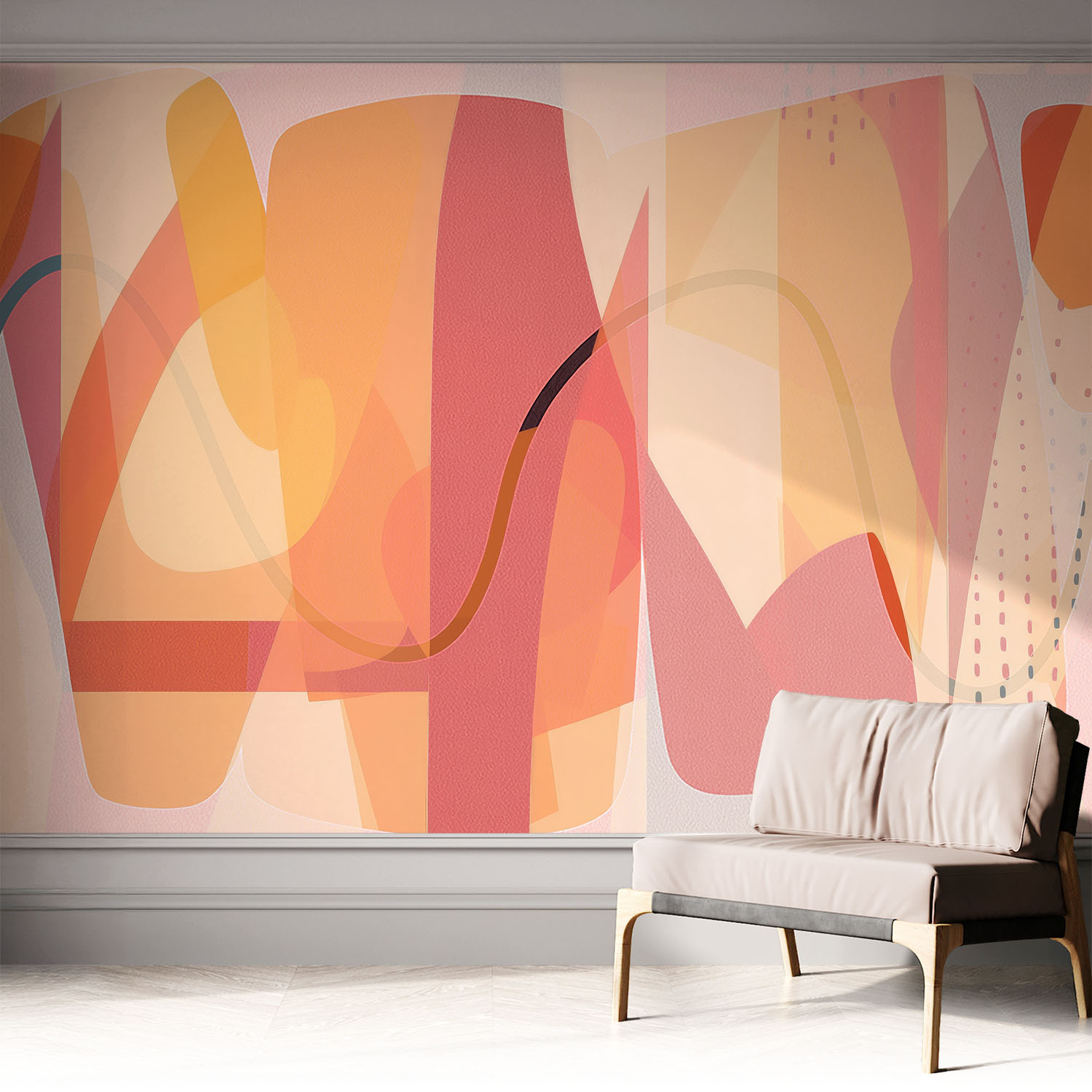 Papier Peint Autocollant Adhésif Avec Motifs Pour Salon Et Chambre Accessoire Stylé Pour Votre Intérieur Abstraction Colorée 312x219 Cm
