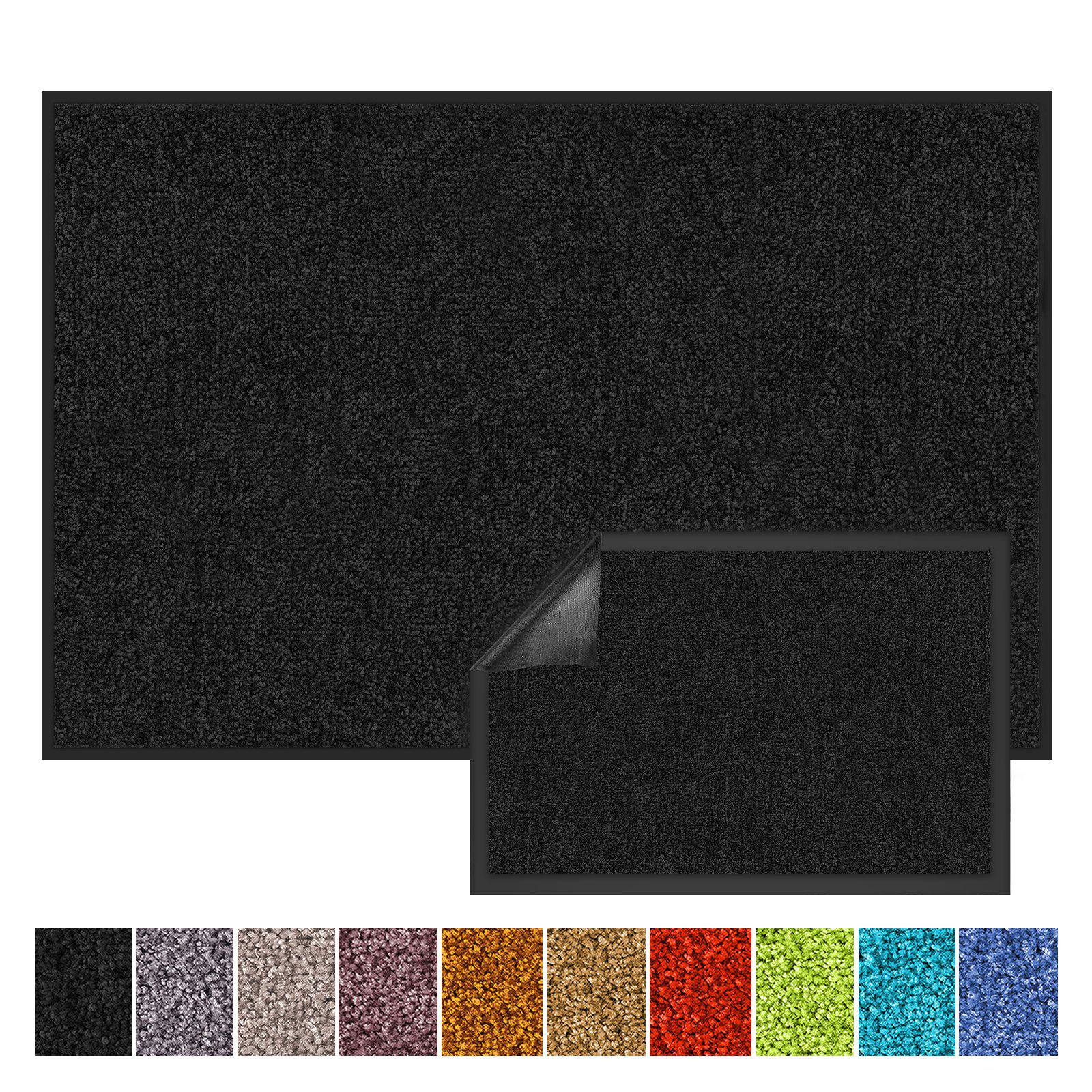 Karat - Tapis De Porte Paillasson D'Entrée Rhin Noir 200 X 600 Cm