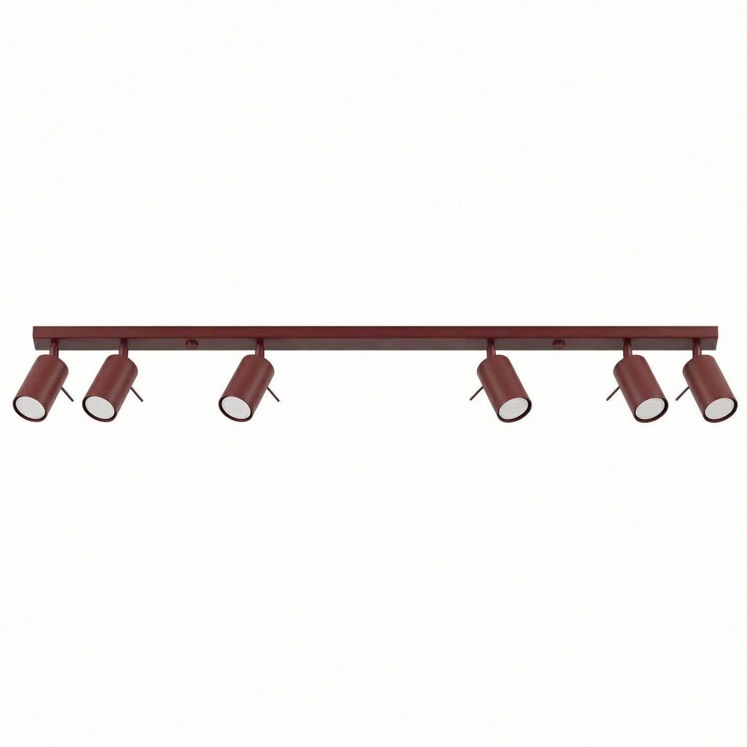 Plafonnier Moderne À Spots Orientables 6xgu10 10w Brun Bordeaux 118 Cm Ring Sollux Lighting