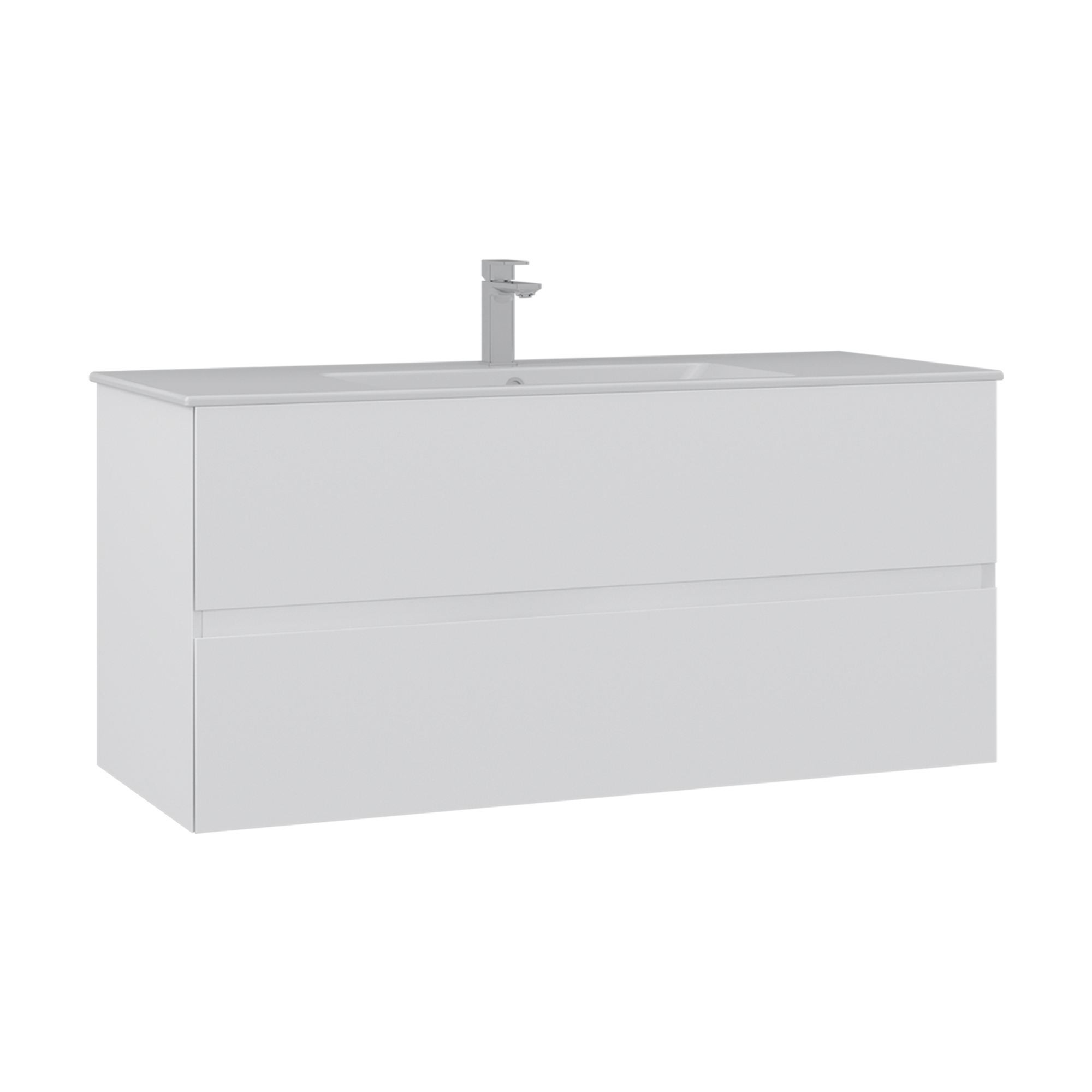 Meuble Vasque "nest 121 V2" - 121 X 51 X 55 Cm - Matte White