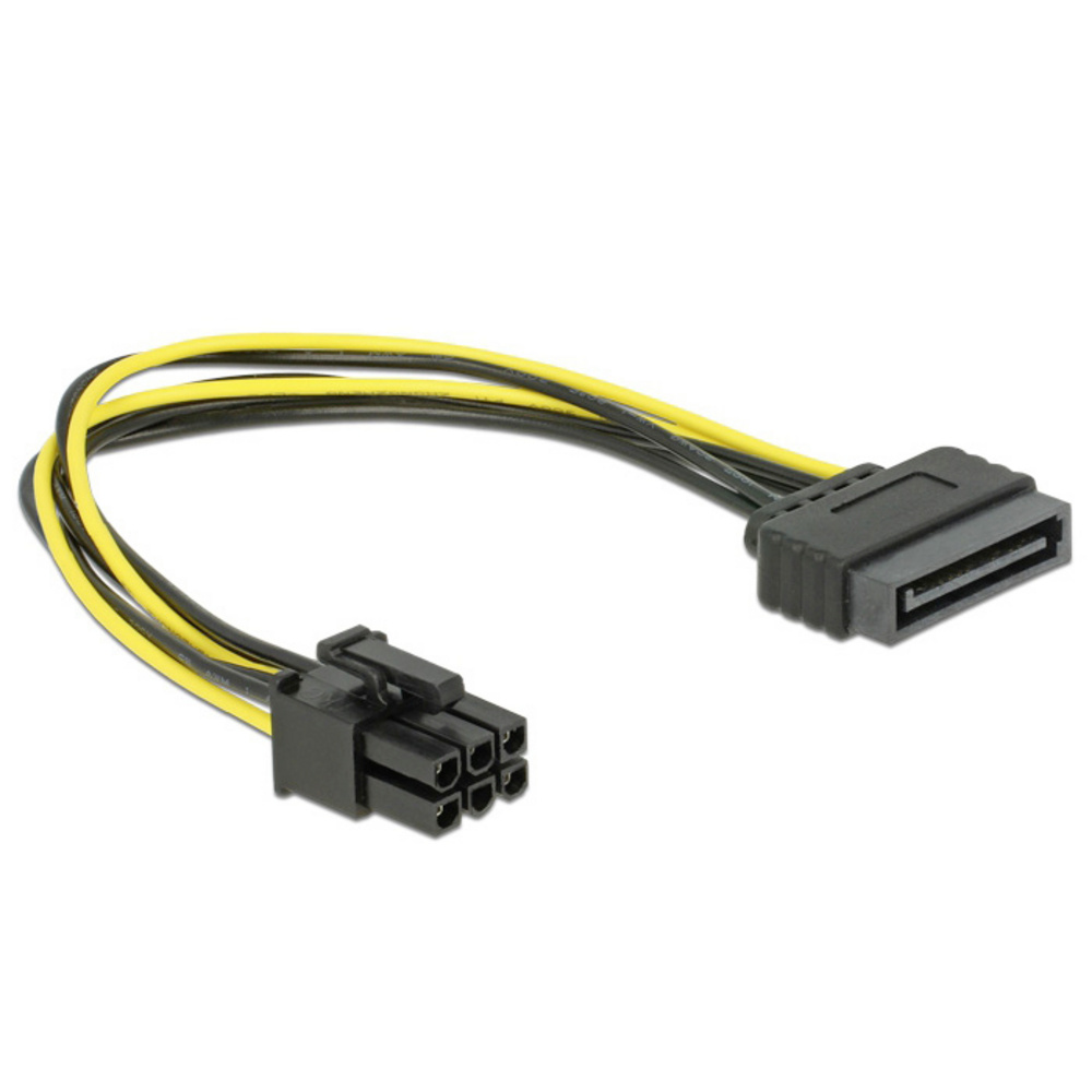 Câble De Raccordement Delock Alimentation 0.21 M Noir, Jaune