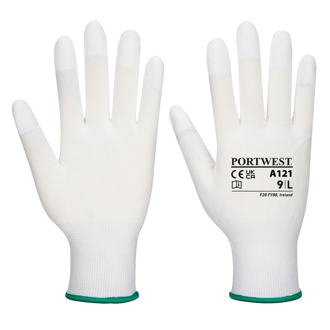 Gant Doigts Enduits Pu Couleur: Blanc Taille S - Portwest
