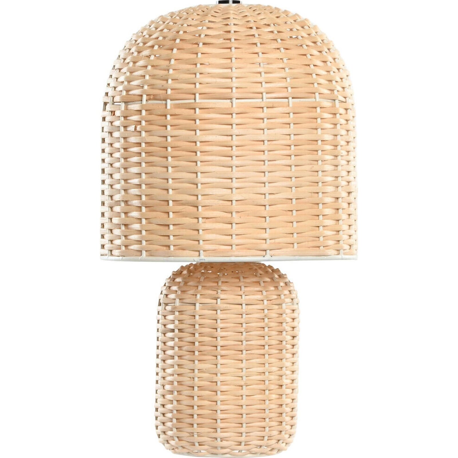 Lampe De Table En Rotin Beige Ambiance Tropicale Élégante - Beige Naturel Tressé