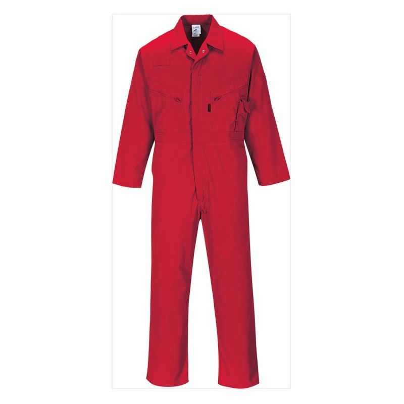 Combinaison Liverpool À Zip Couleur: Rouge Taille S Portwest