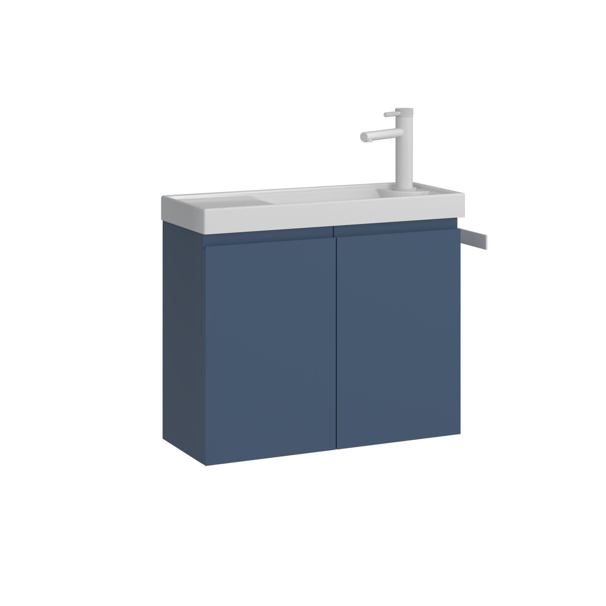 Meuble Vasque "ferla 60" - 60 X 22 X 50 Cm - Petrol Blue