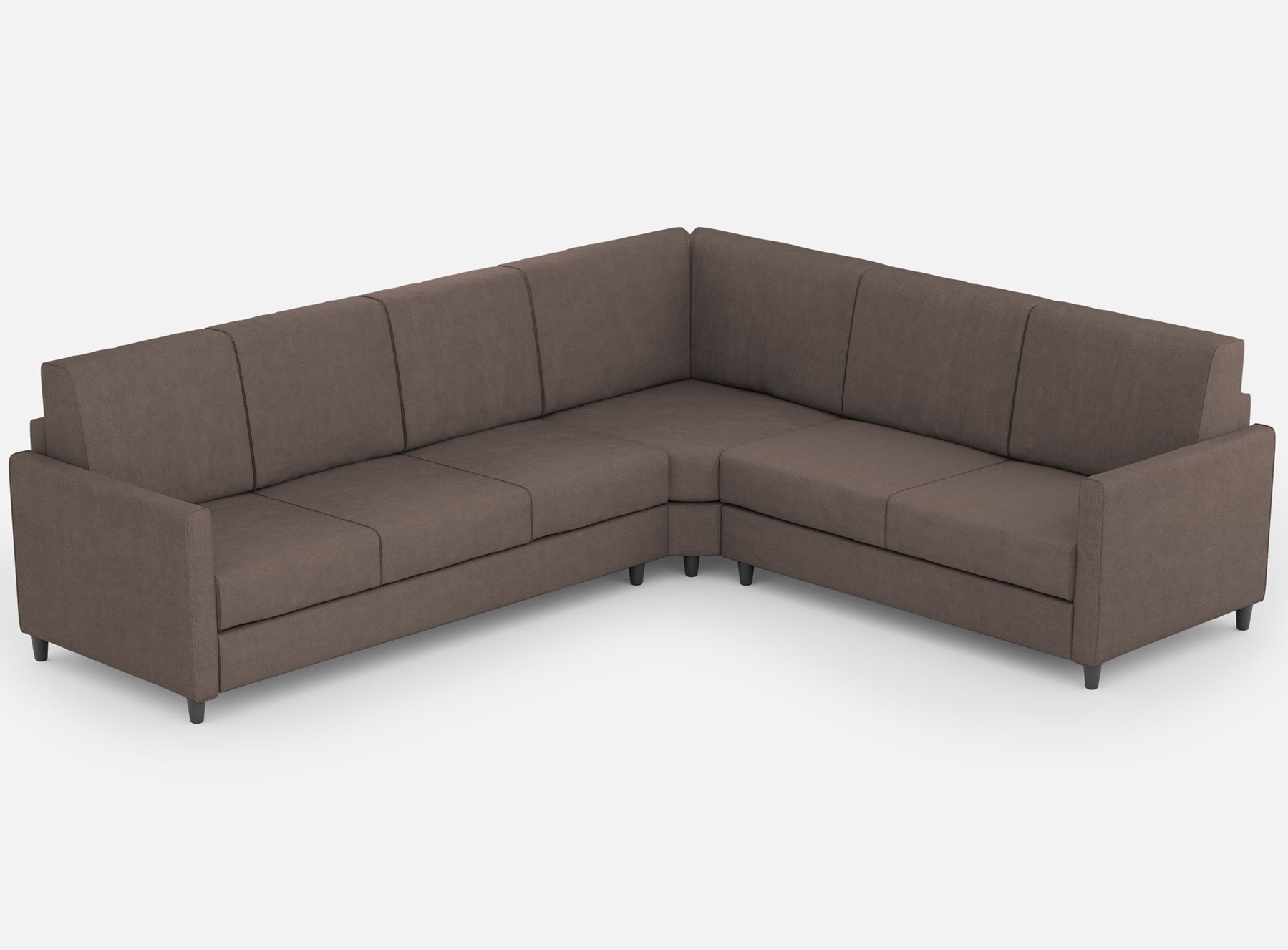 Canapé D'Angle Moderne Italien Tissu Marron Korane - 5 Tailles 281x241 Cm-taille 281x241 Cm