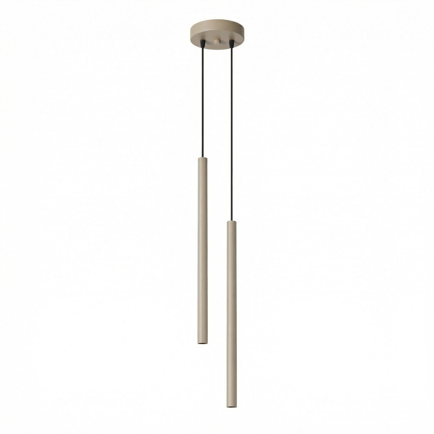 Suspension Moderne Taupe À Tubes Fins 2xg9 8w Pastelo Sollux Lighting