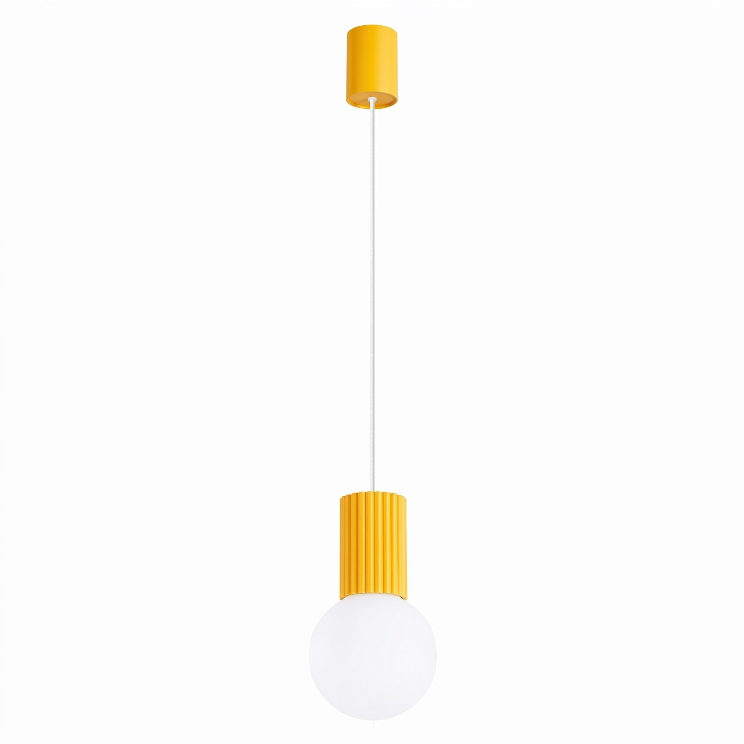 Suspensions Halo Aluminium/verre Jaune 1xg9 12cm Sollux